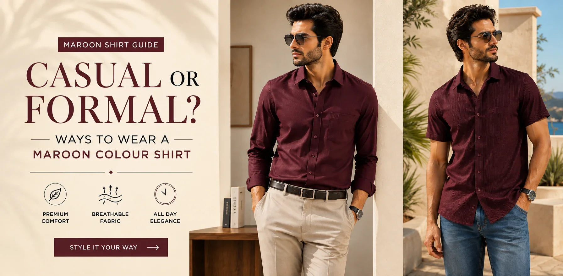 maroon shirts style