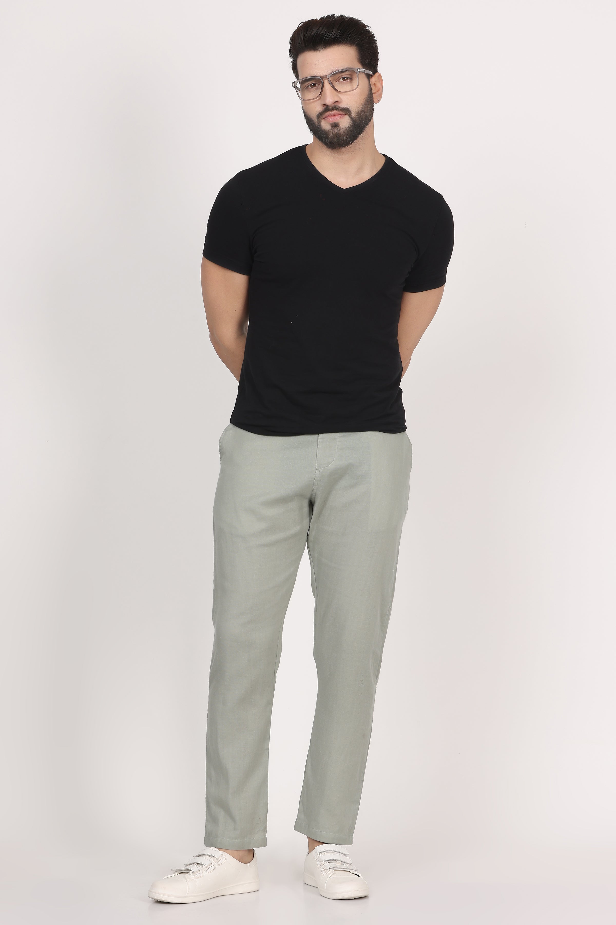 Double-Cloth Light Green Pants