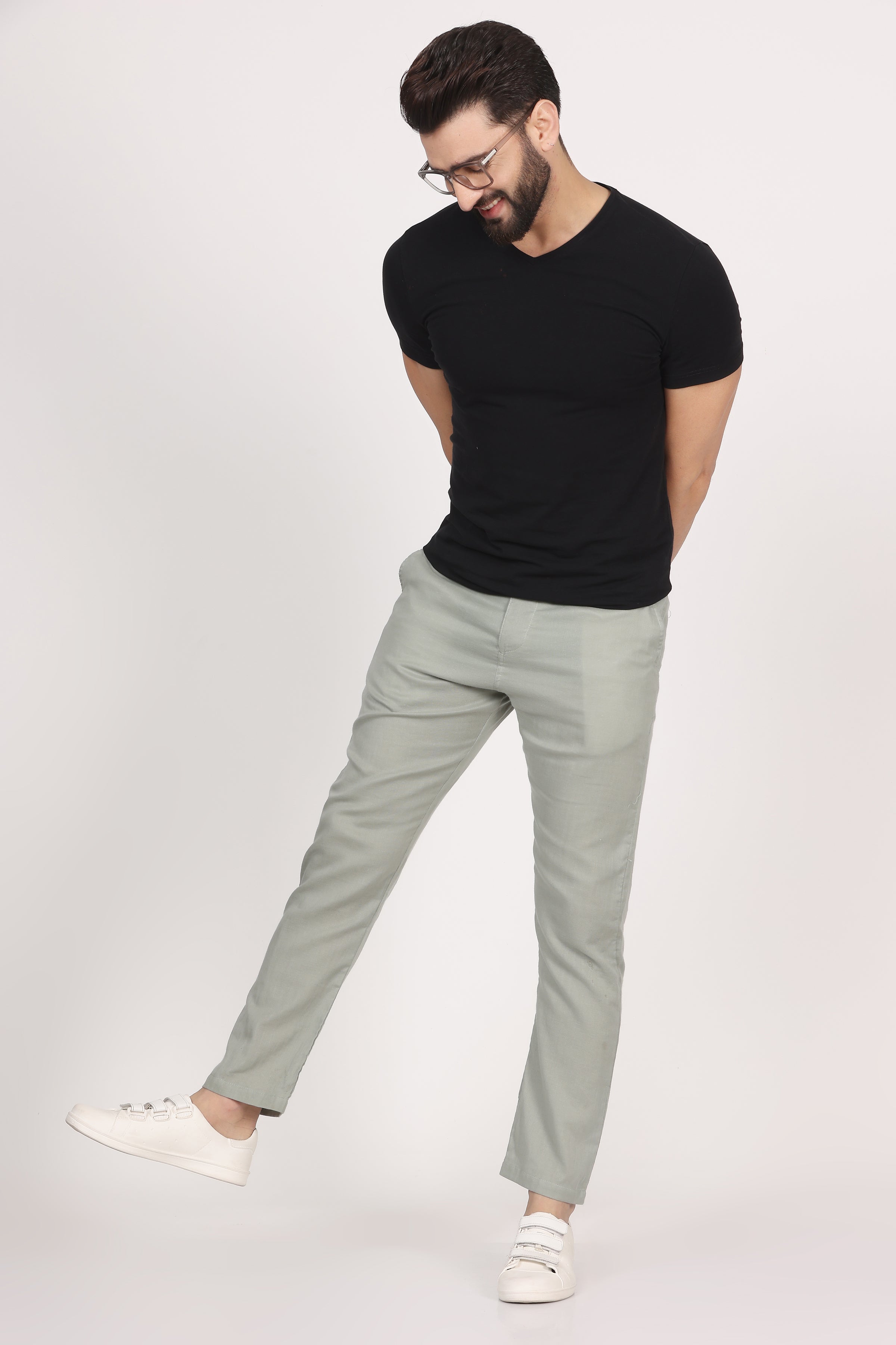 Double-Cloth Light Green Pants