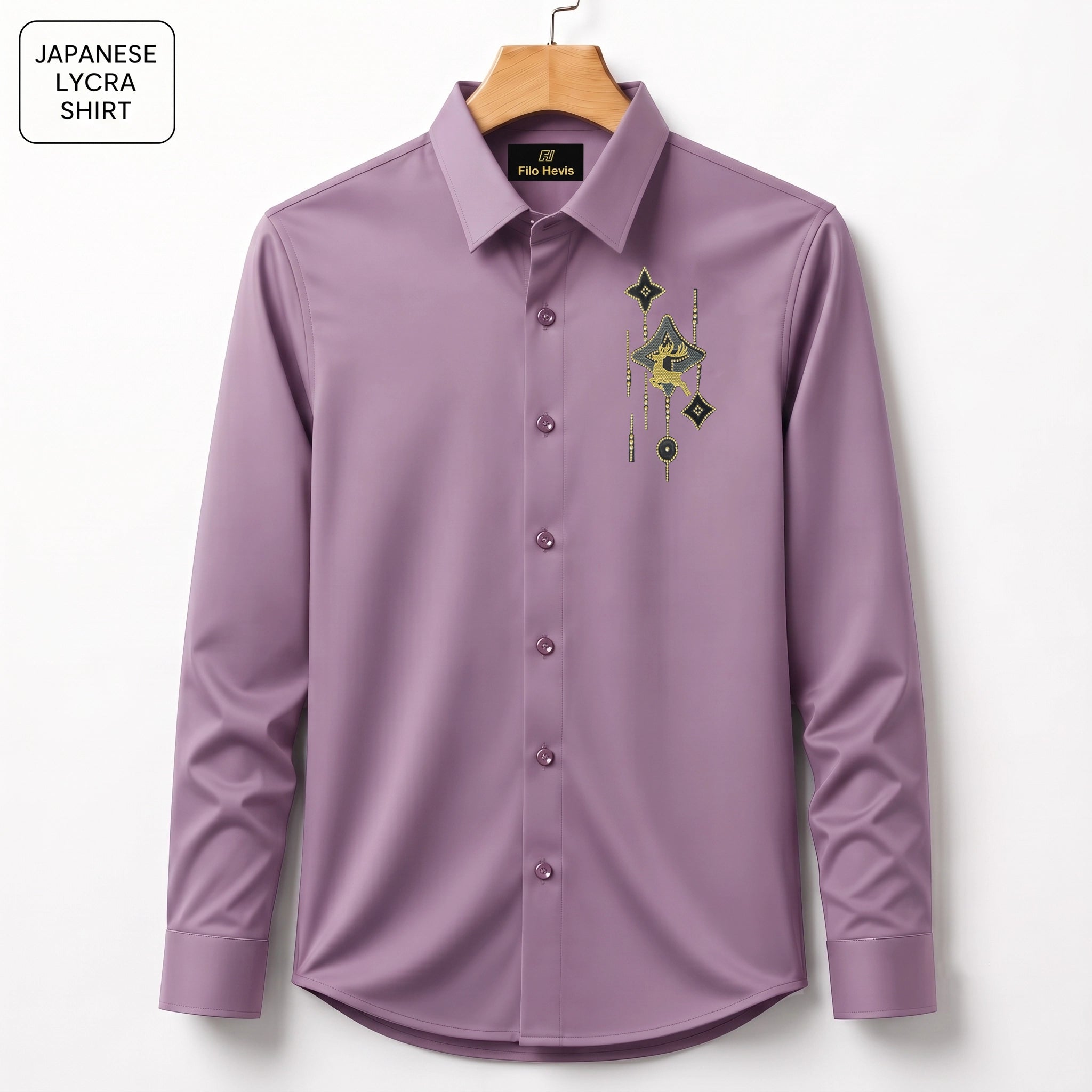 Deer Embroidery Party Shirts | Club Wear | Onion