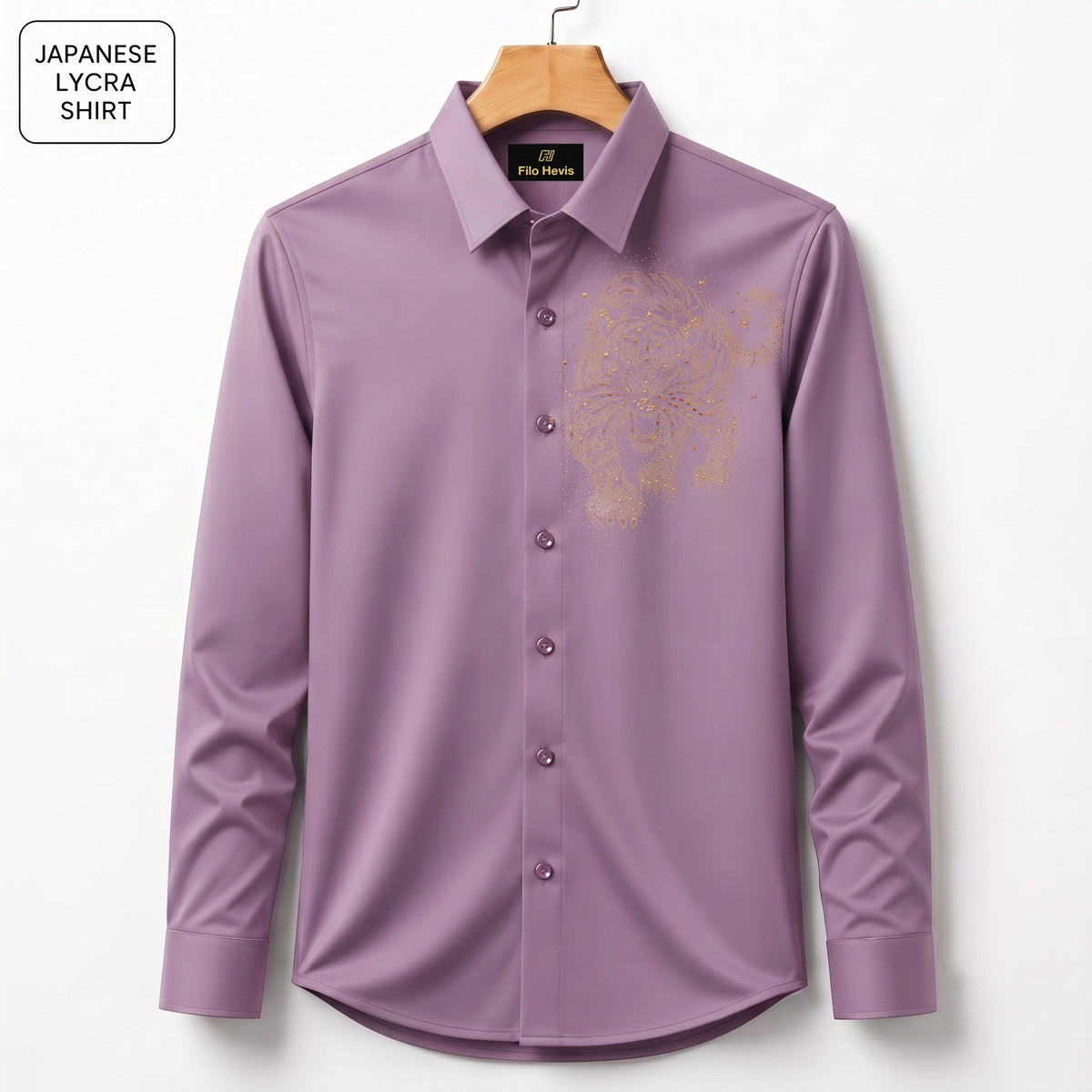 Tiger Embroidery Party Shirts | Club Wear | Onion