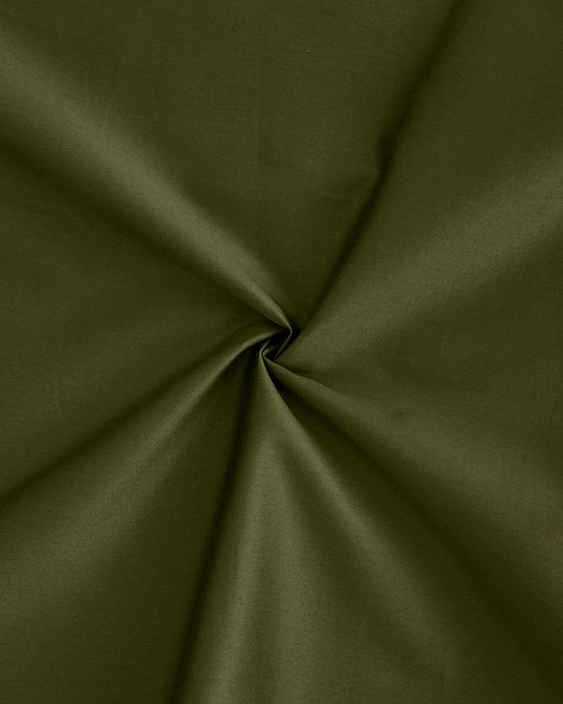 PLATINUM COTTON SATIN FORMAL SHIRT FOR MEN (Single Pocket)-Light Mehndi