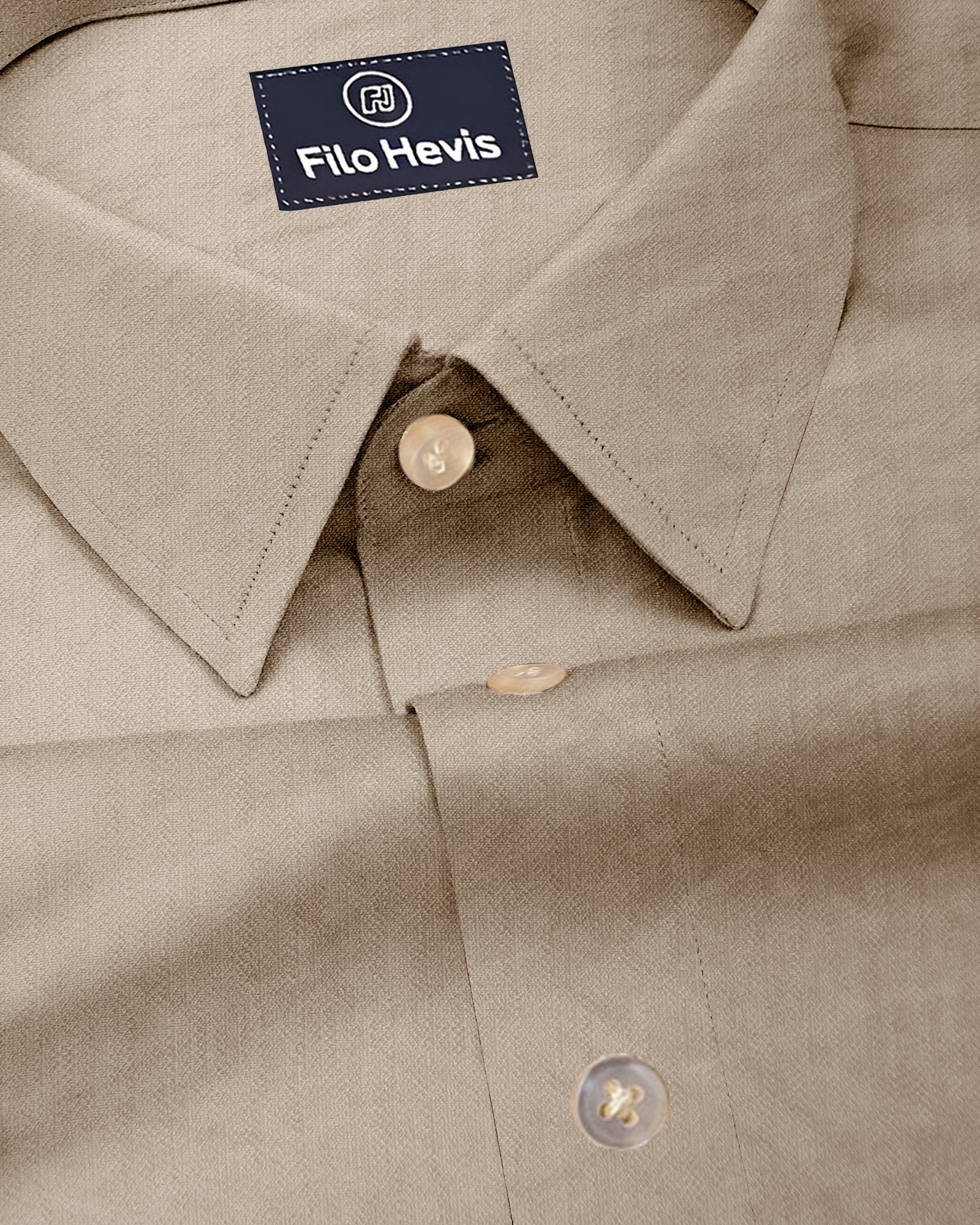 IMPORTED LINEN SHIRT FOR THE MODERN MEN | IRON FREE CASUAL (SYNTHETIC LINEN) SHIRT--Beige