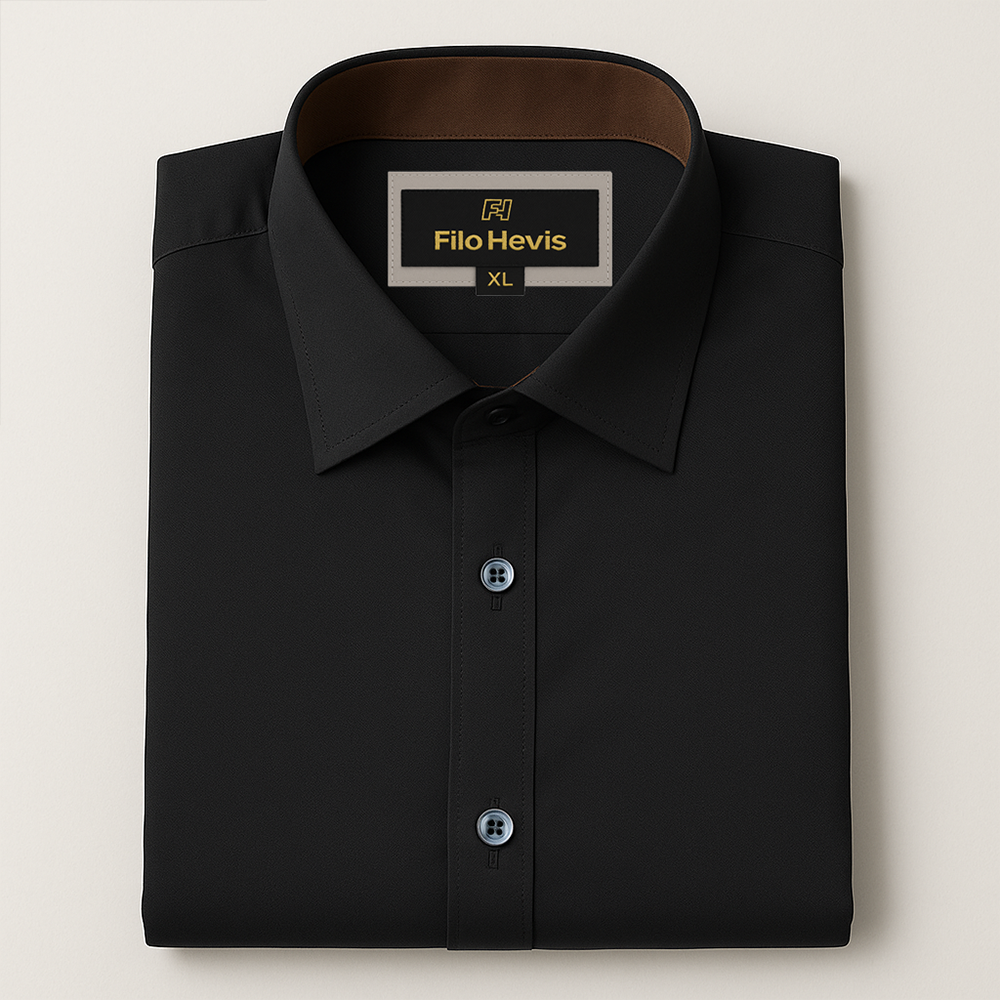 Men’s Contrast Collar & Cuff Formal Shirts | Signature Collection-Black