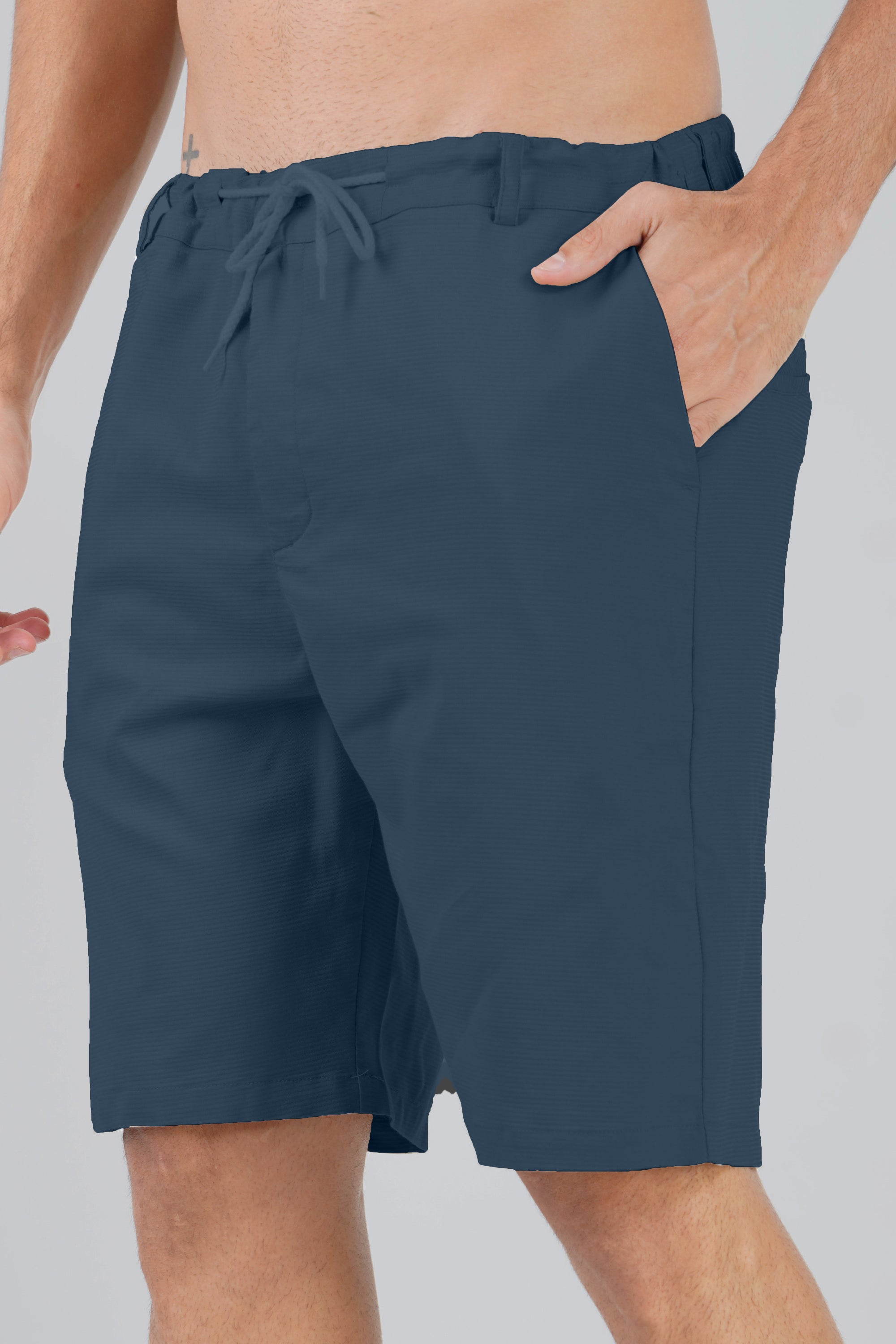 Cotton Navy Blue Half Pant (Shorts)