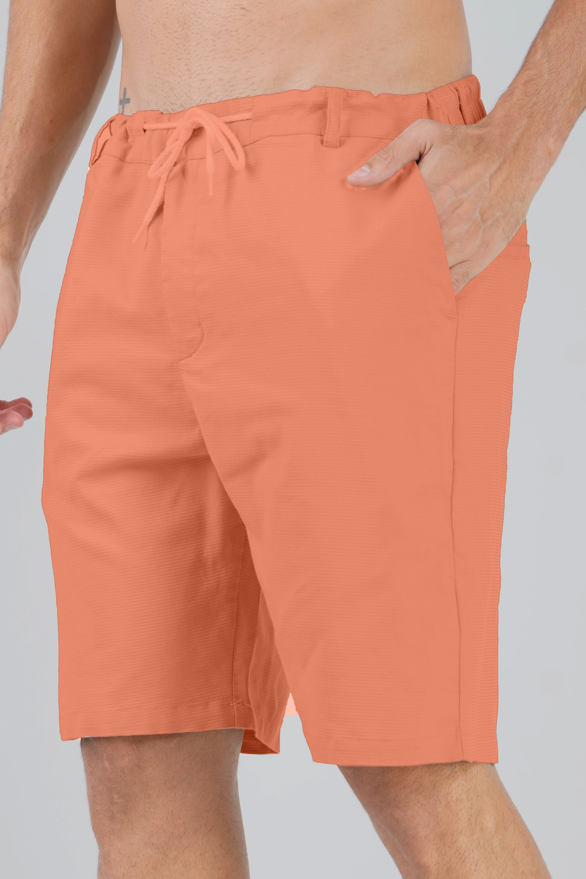 Cotton Orange Half Pant (Shorts)
