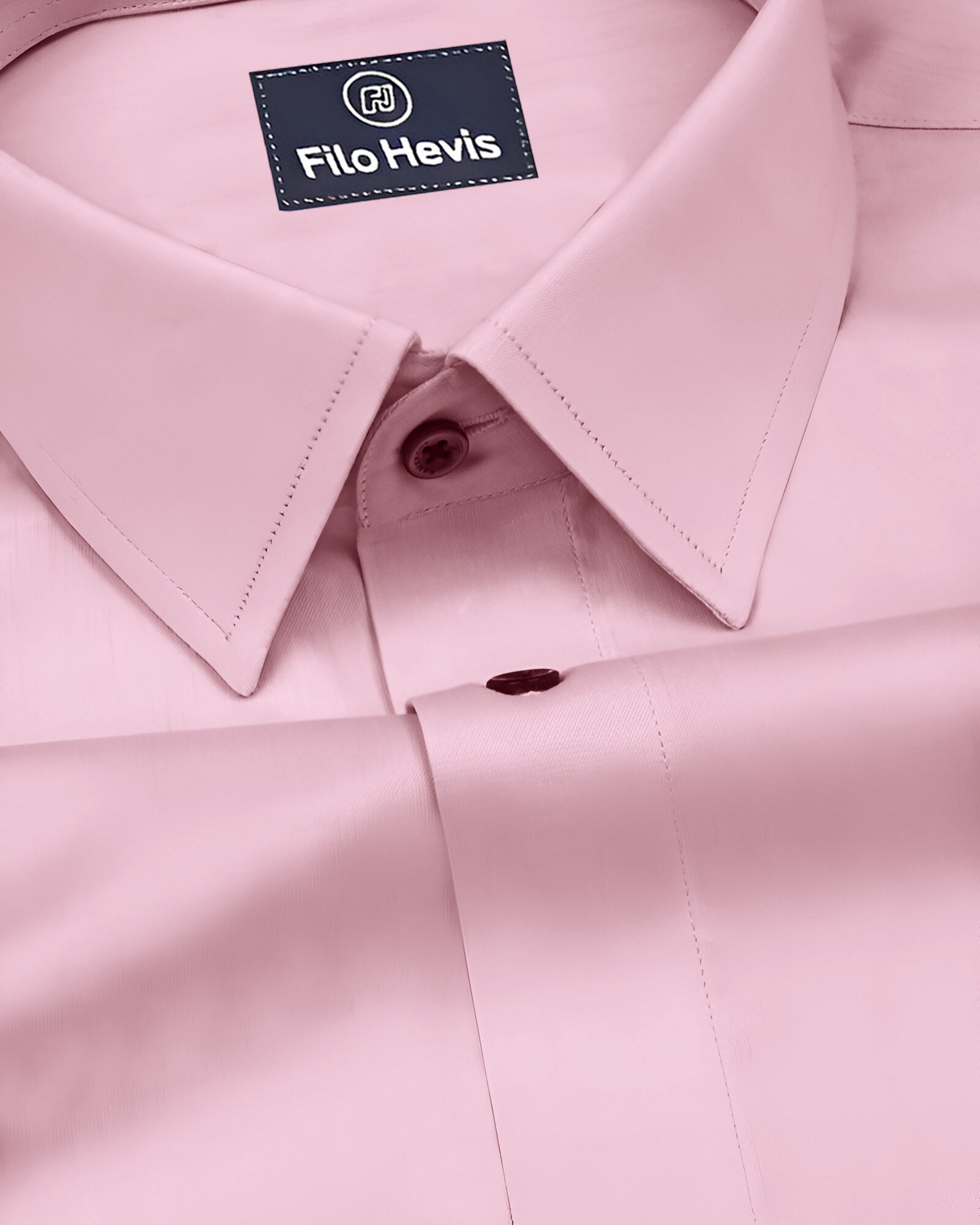 PLATINUM COTTON SATIN FORMAL SHIRT FOR MEN (Single Pocket)-Pink