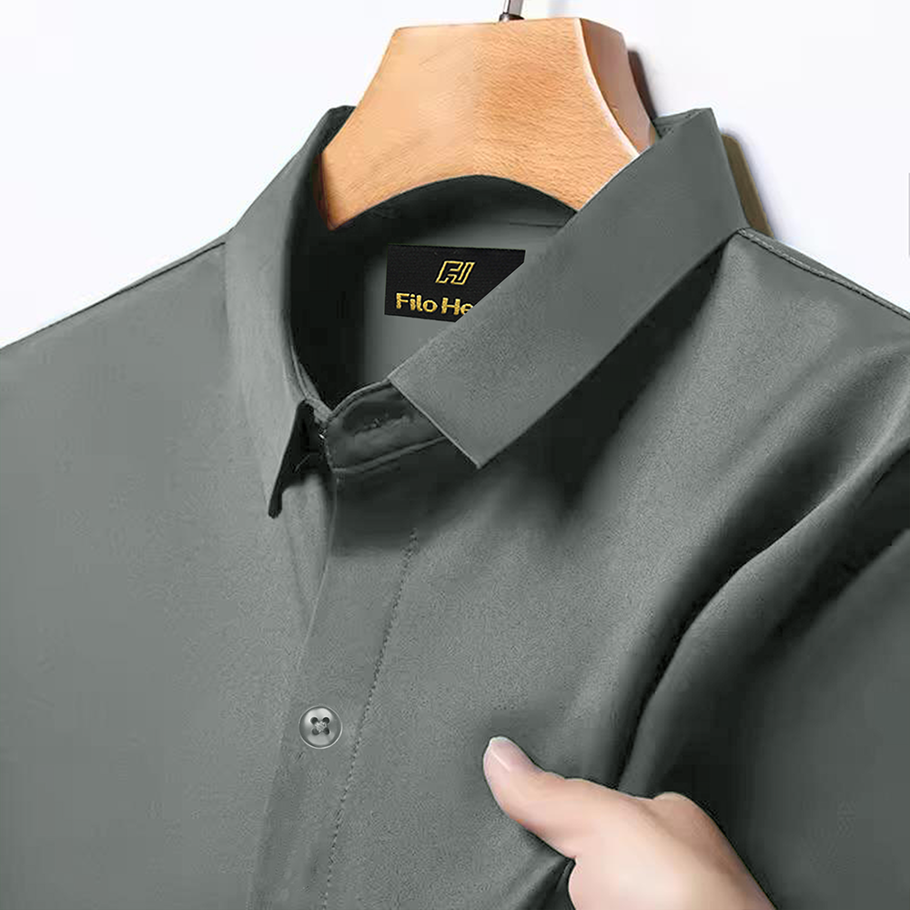 Japanese Lycra Stretch Formal Shirt for Men | Dark Grey