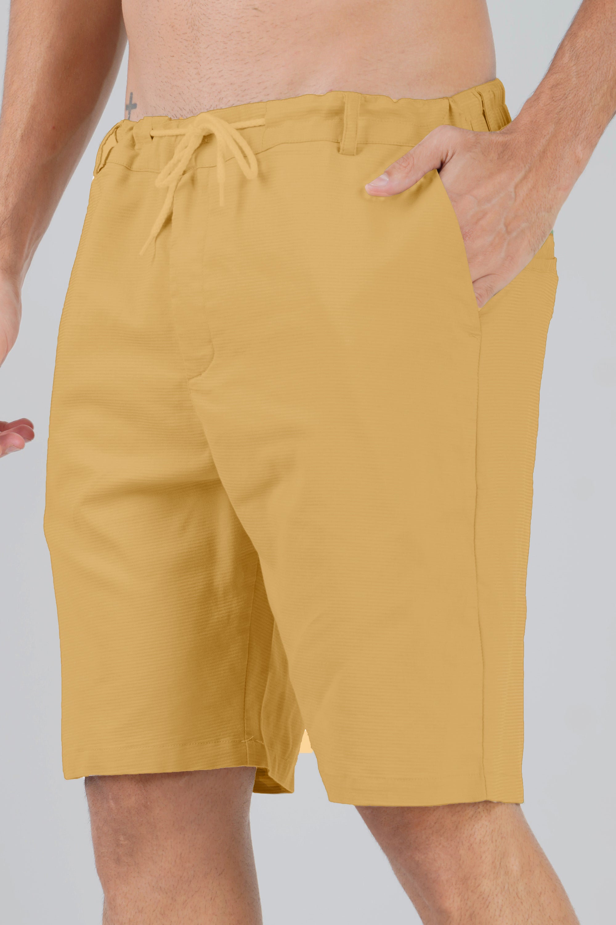 Cotton Yellow Half Pant (Shorts)