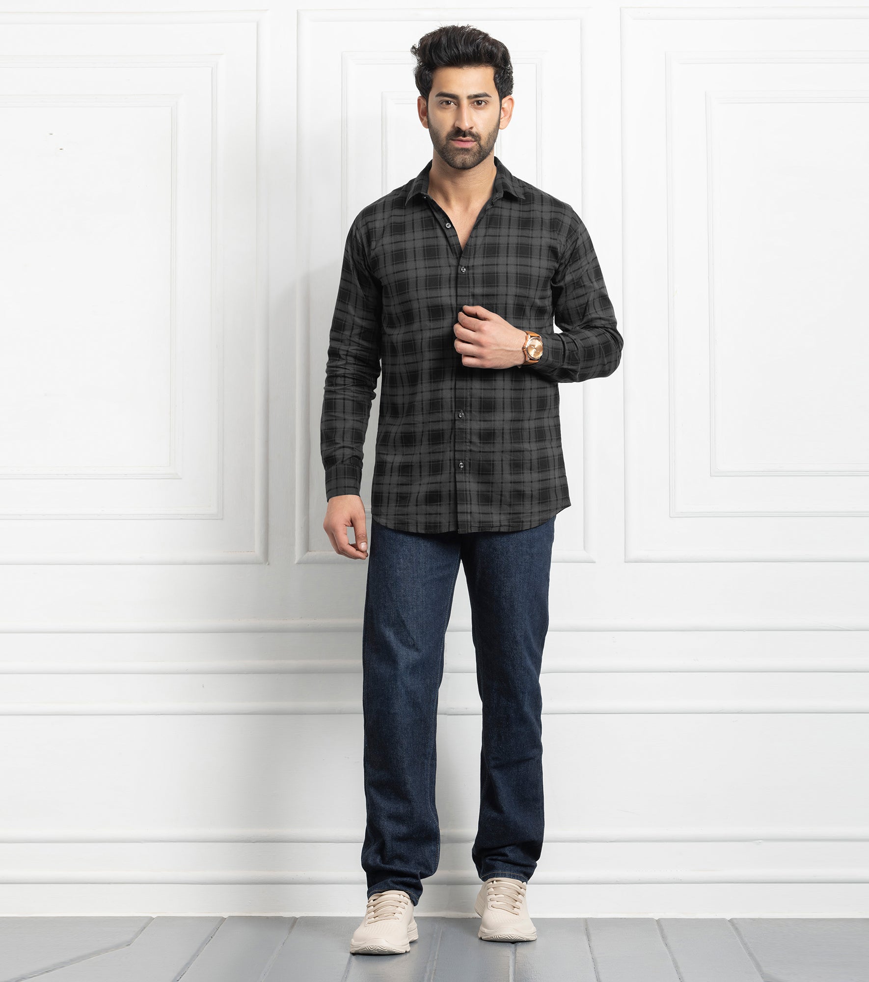 Grey Check Shirt