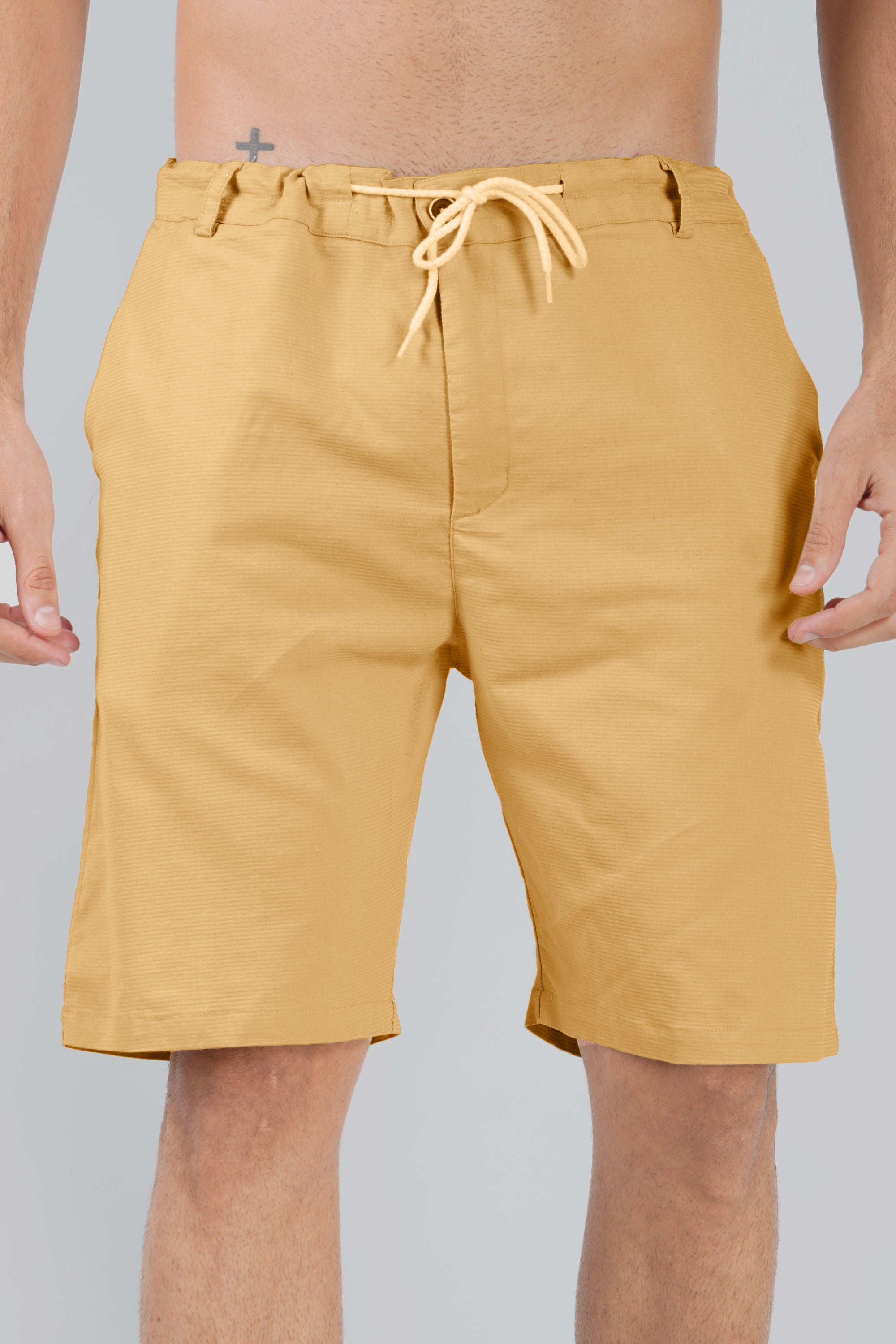 Cotton Yellow Half Pant (Shorts)