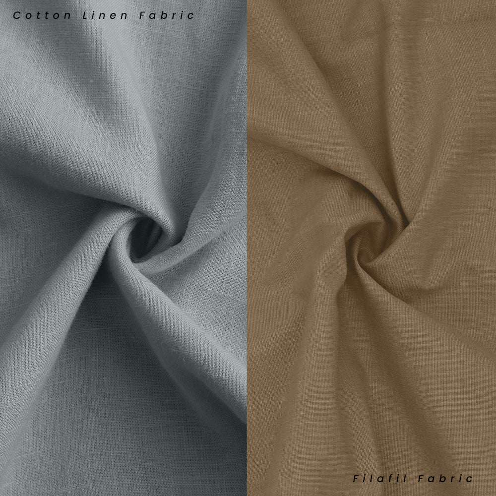 Linen Grey & Filafil Brown - Classic Shirt Combo (Set of 2)