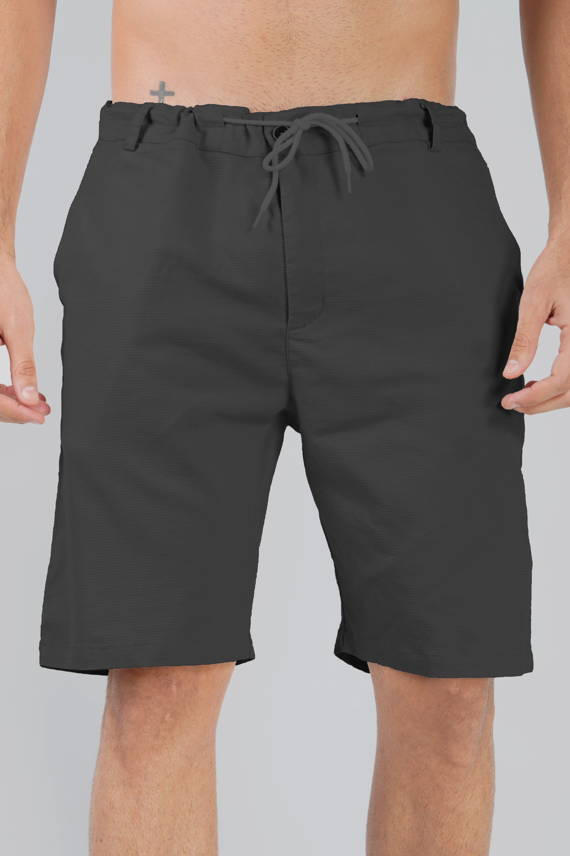 Cotton Dark Grey Half Pant (Shorts)
