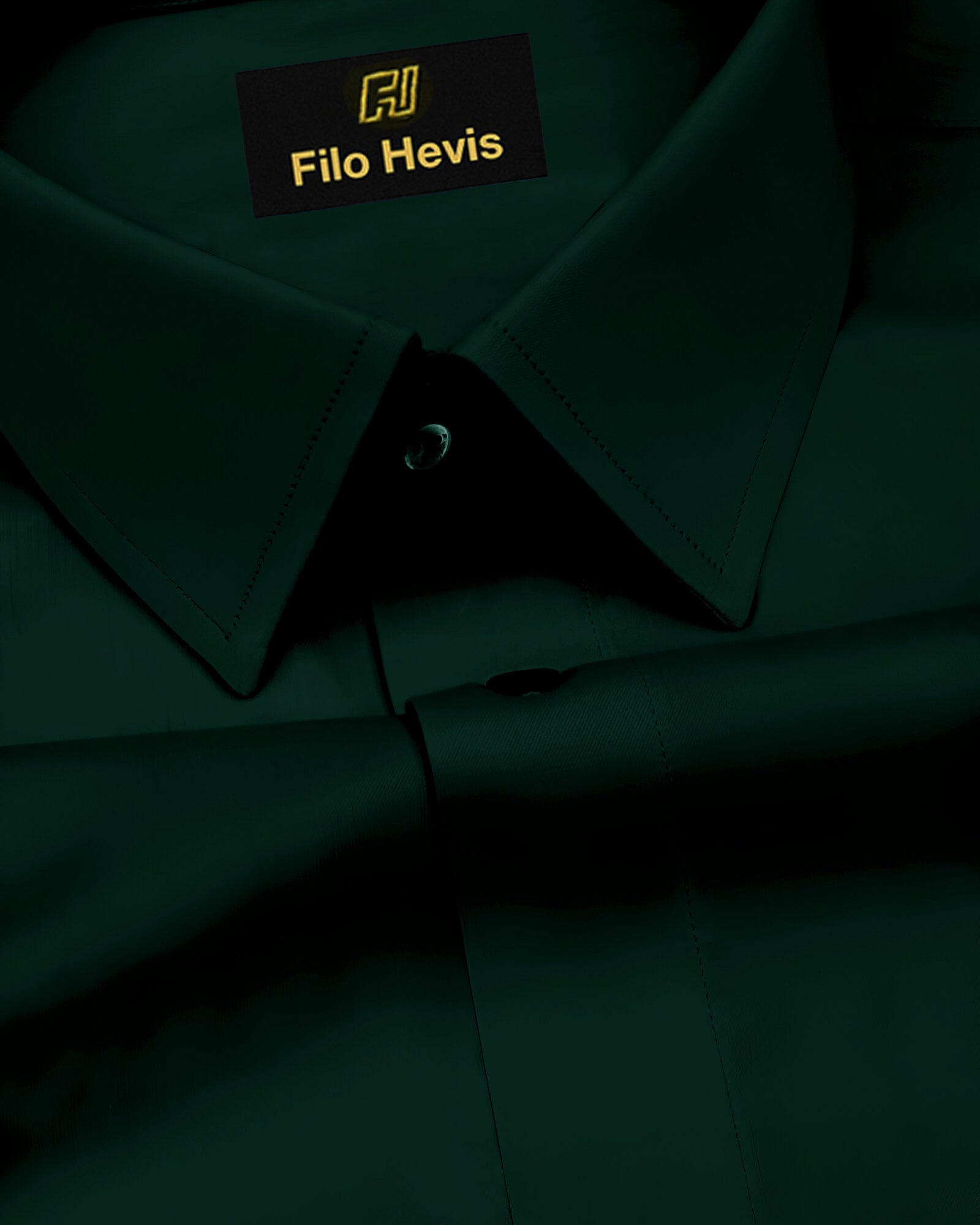 PLATINUM COTTON SATIN FORMAL SHIRT FOR MEN (Single Pocket)-Teal Green