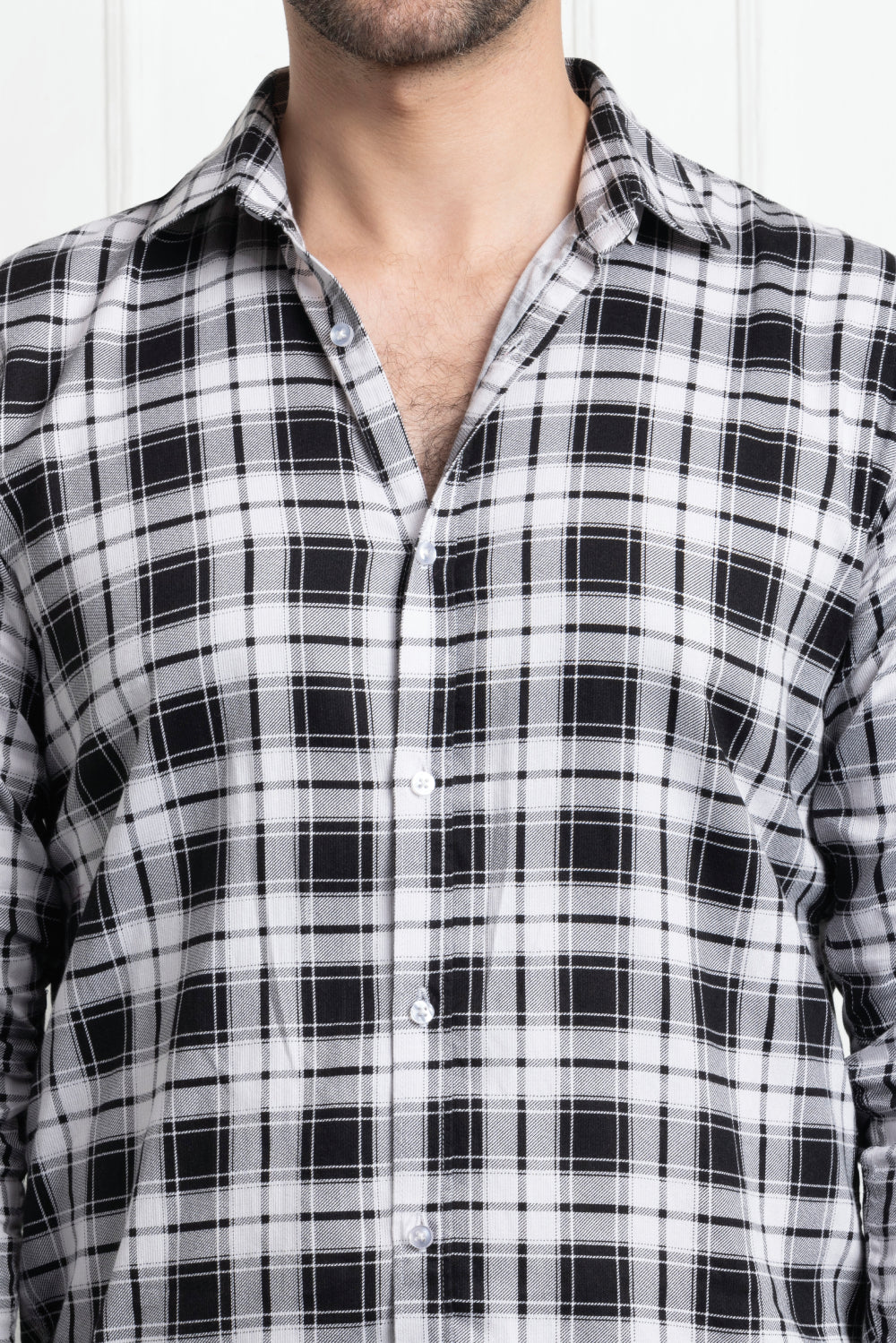 Black White Check Shirt