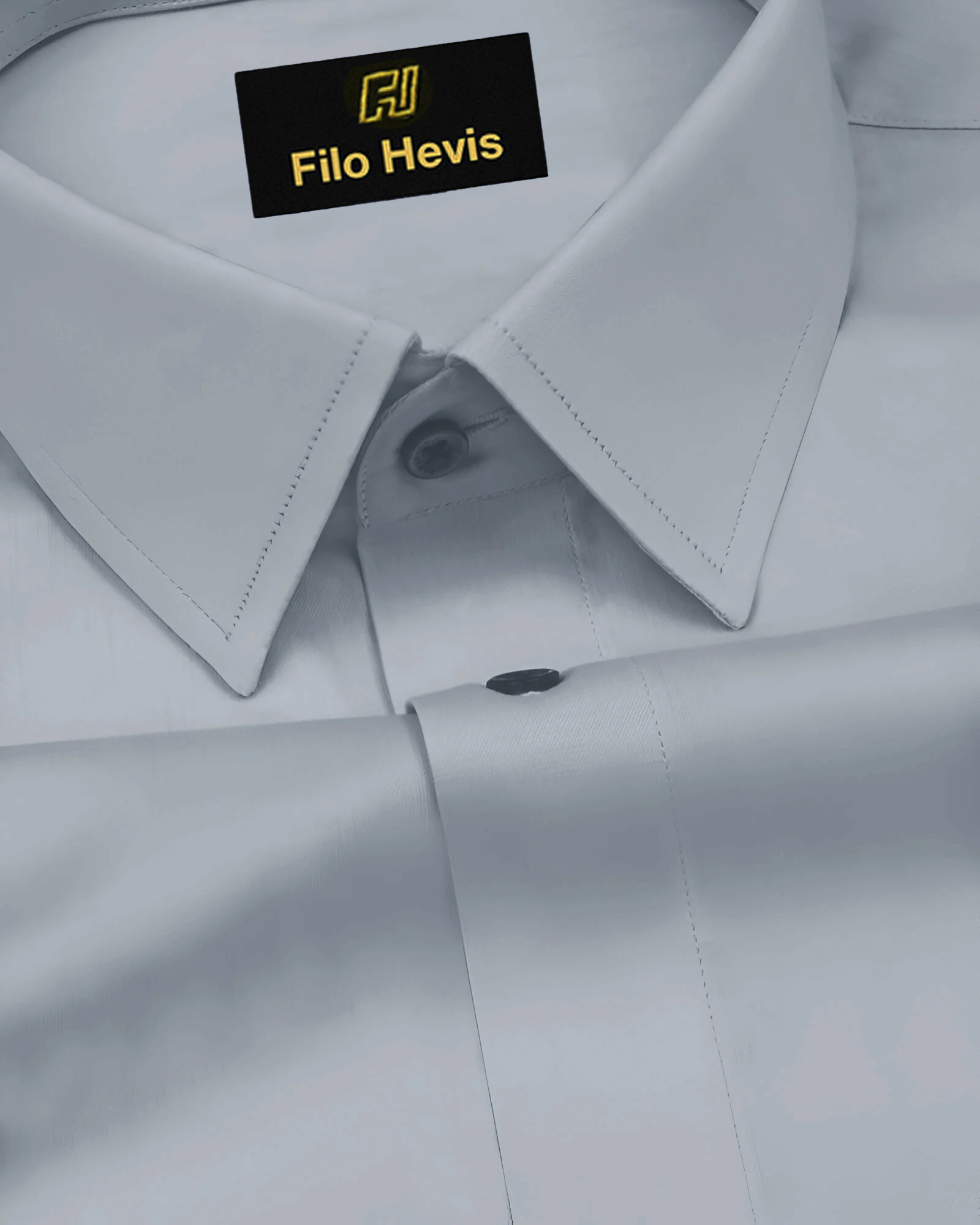 PLATINUM COTTON SATIN FORMAL SHIRT FOR MEN (Single Pocket)-Grey