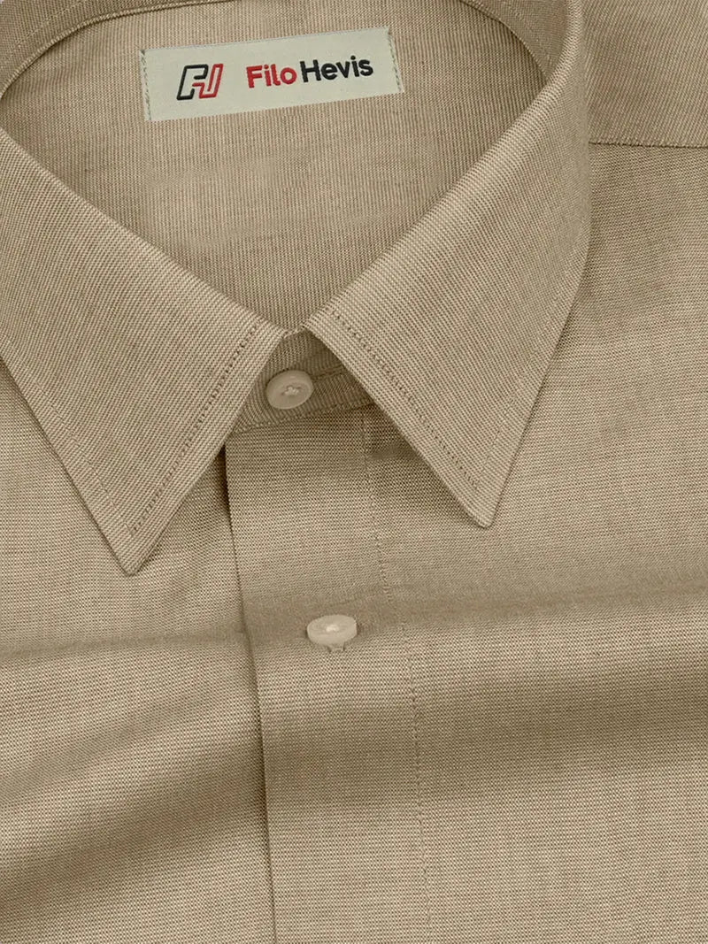 Filafil Fabric Formal Shirt for Men - Regular Fit | Brown Filo Hevis