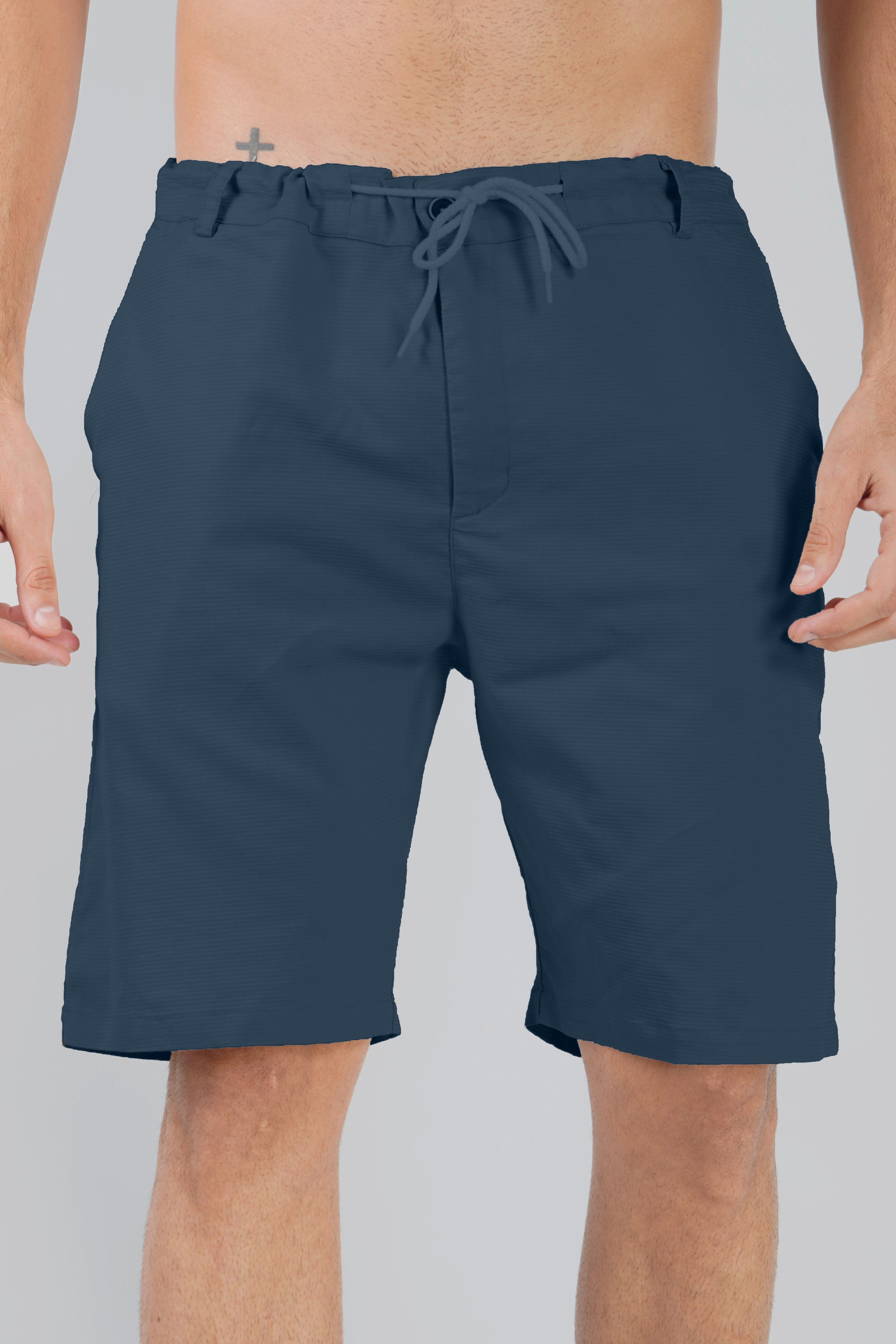 Cotton Navy Blue Half Pant (Shorts)