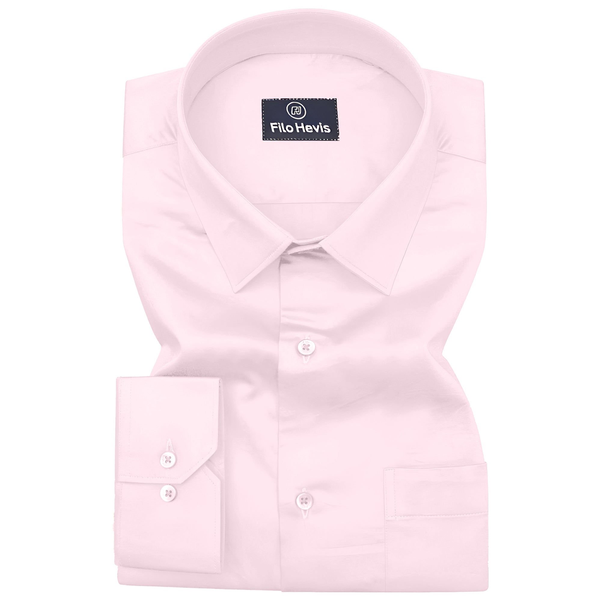 PLUS SIZE FORMAL SHIRTS IN COTTON FOR MEN (Single Pocket)- PINK