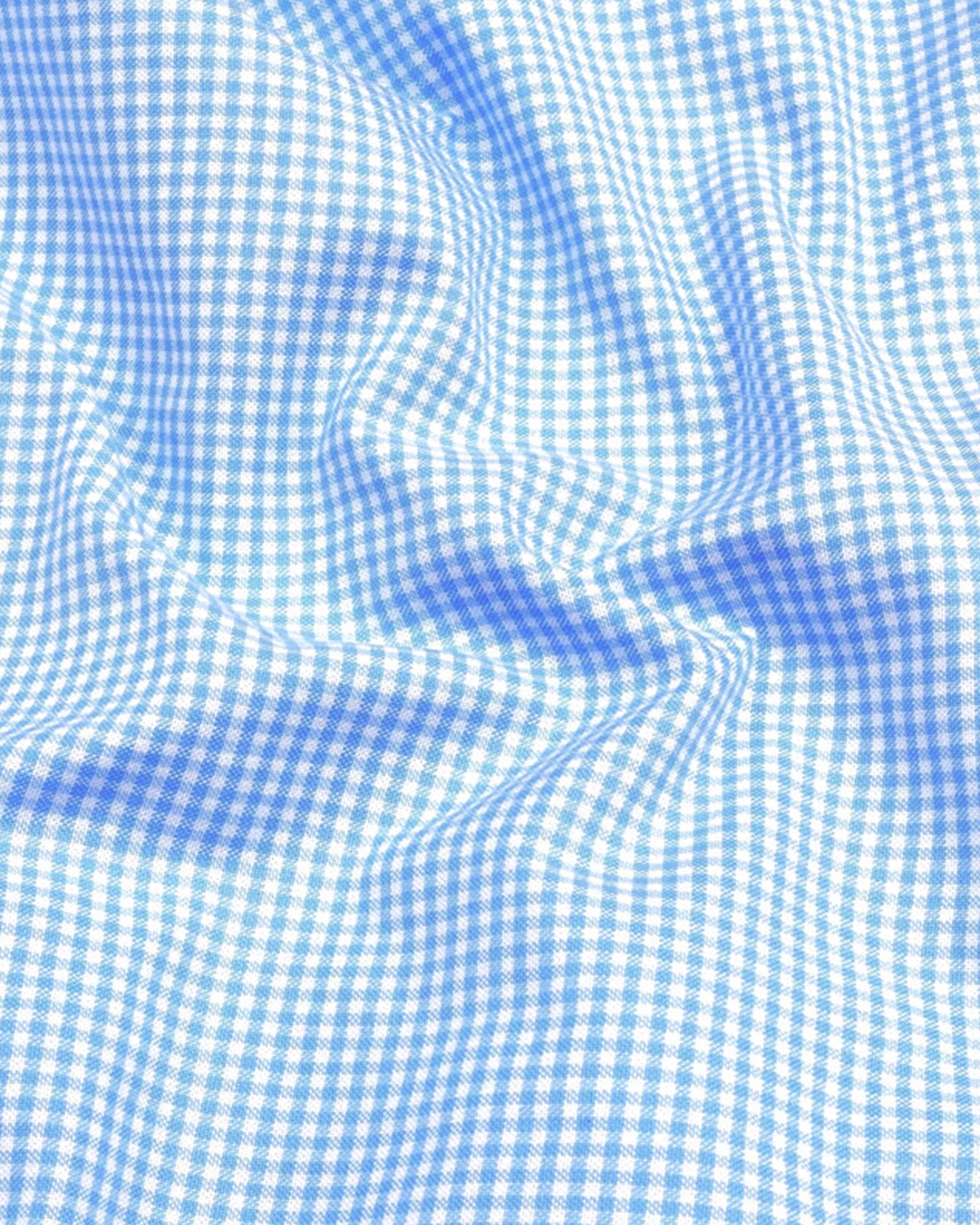 Oxford Cotton Check Shirt for Men |Slim fit | Sky Blue My Store