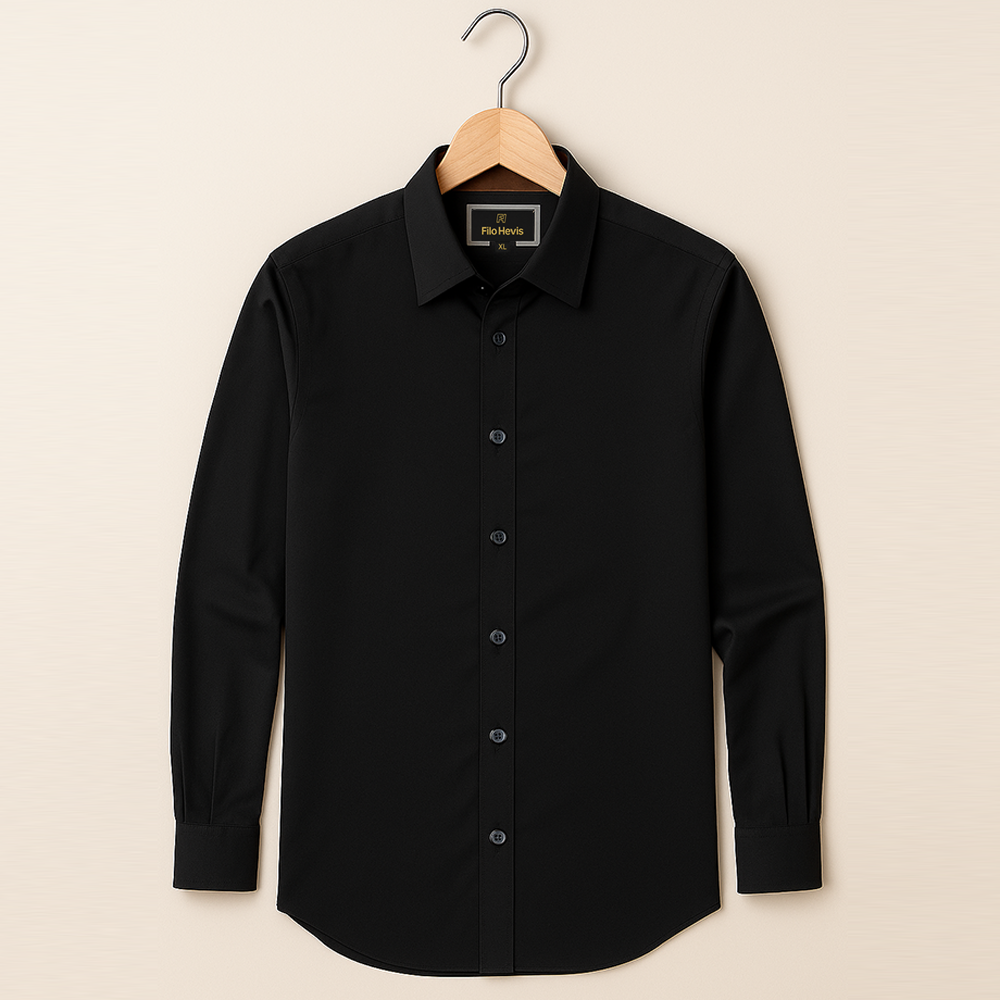 Formal Shirt for Men with Contrast Collar & Cuff | Black My Store