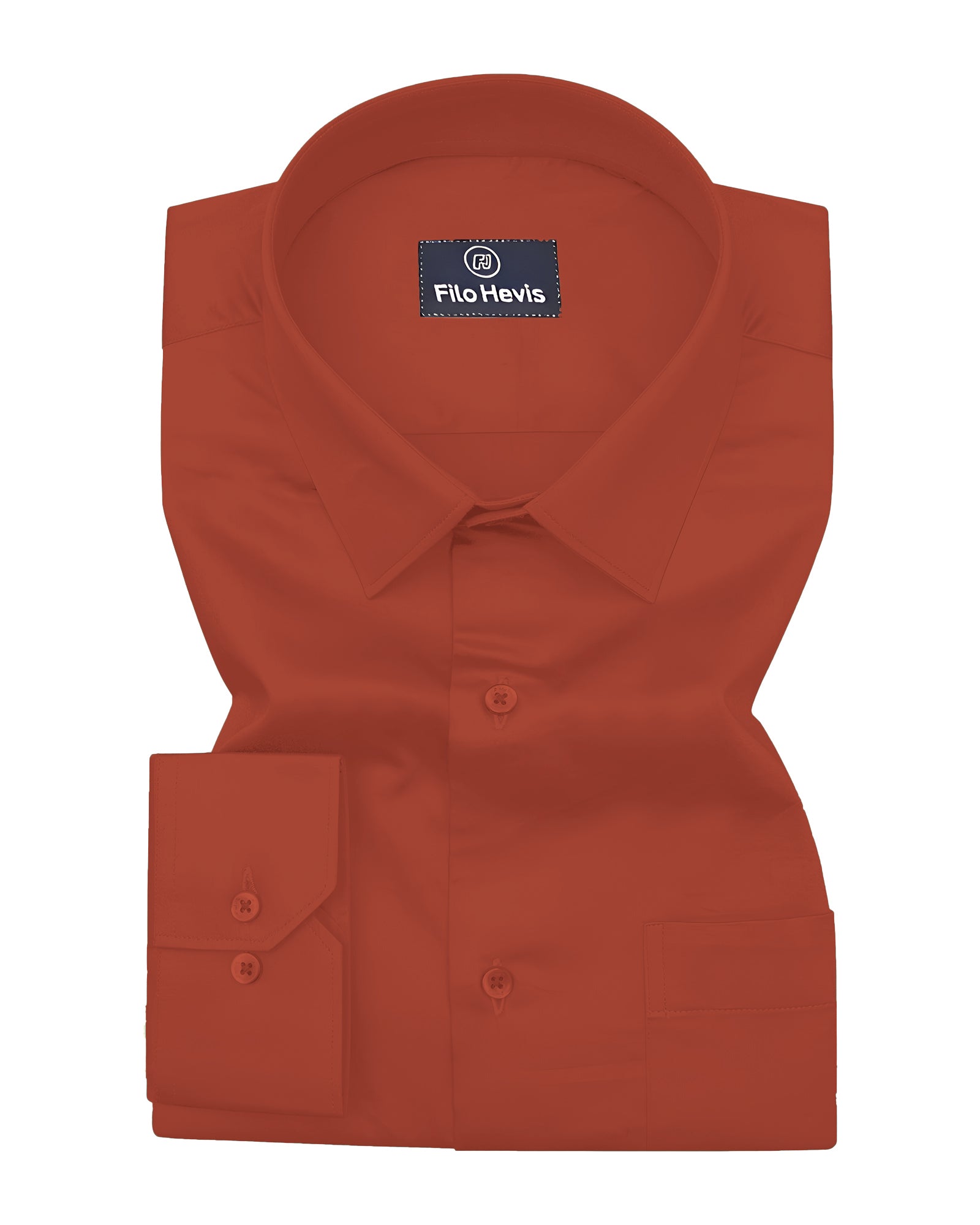 Single Pocket Formal Shirts - Orange