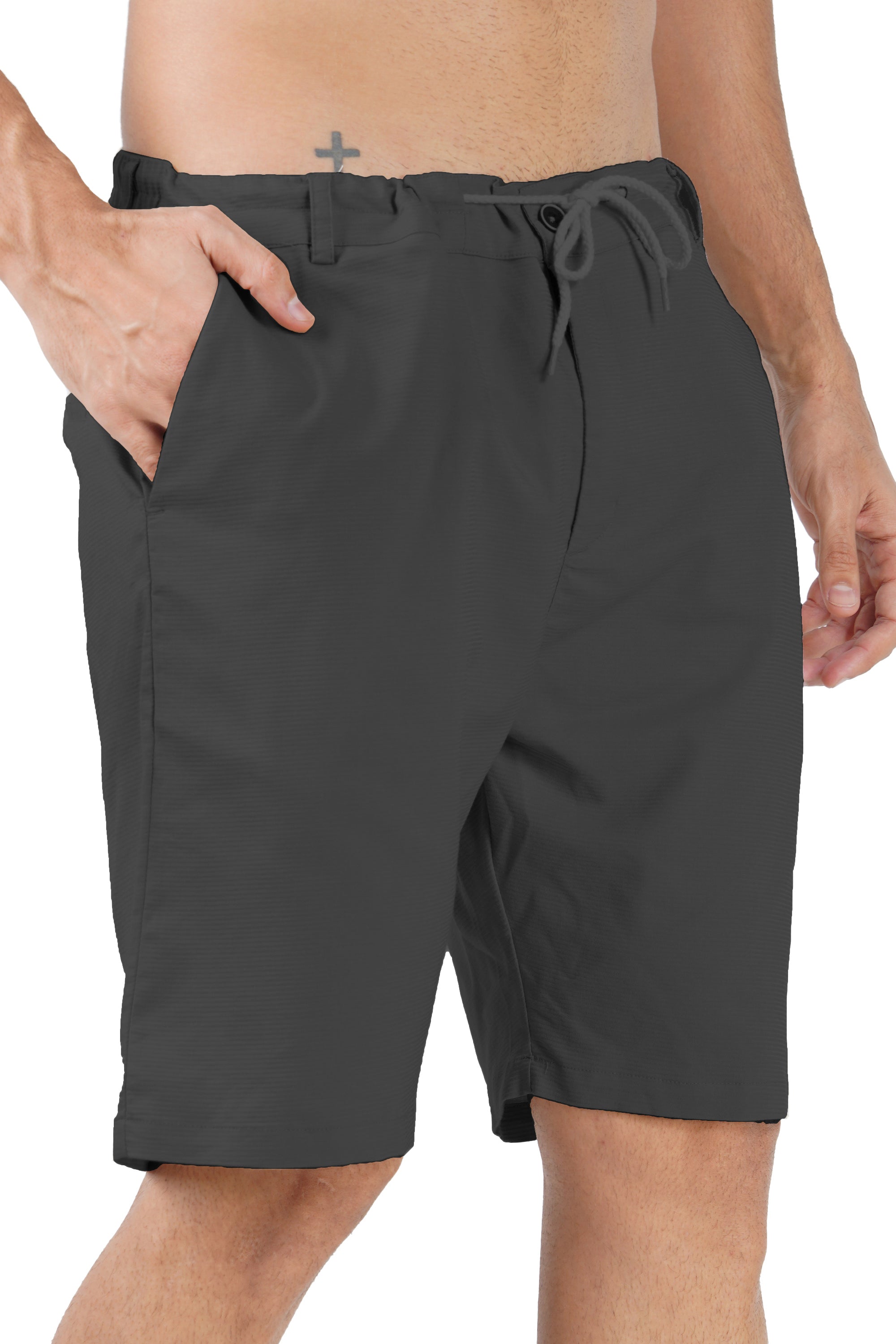Cotton Dark Grey Half Pant (Shorts)