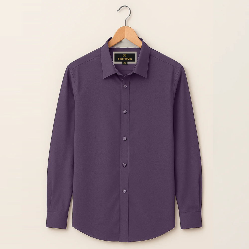 Men’s Contrast Collar & Cuff Formal Shirts | Signature Collection-Purple