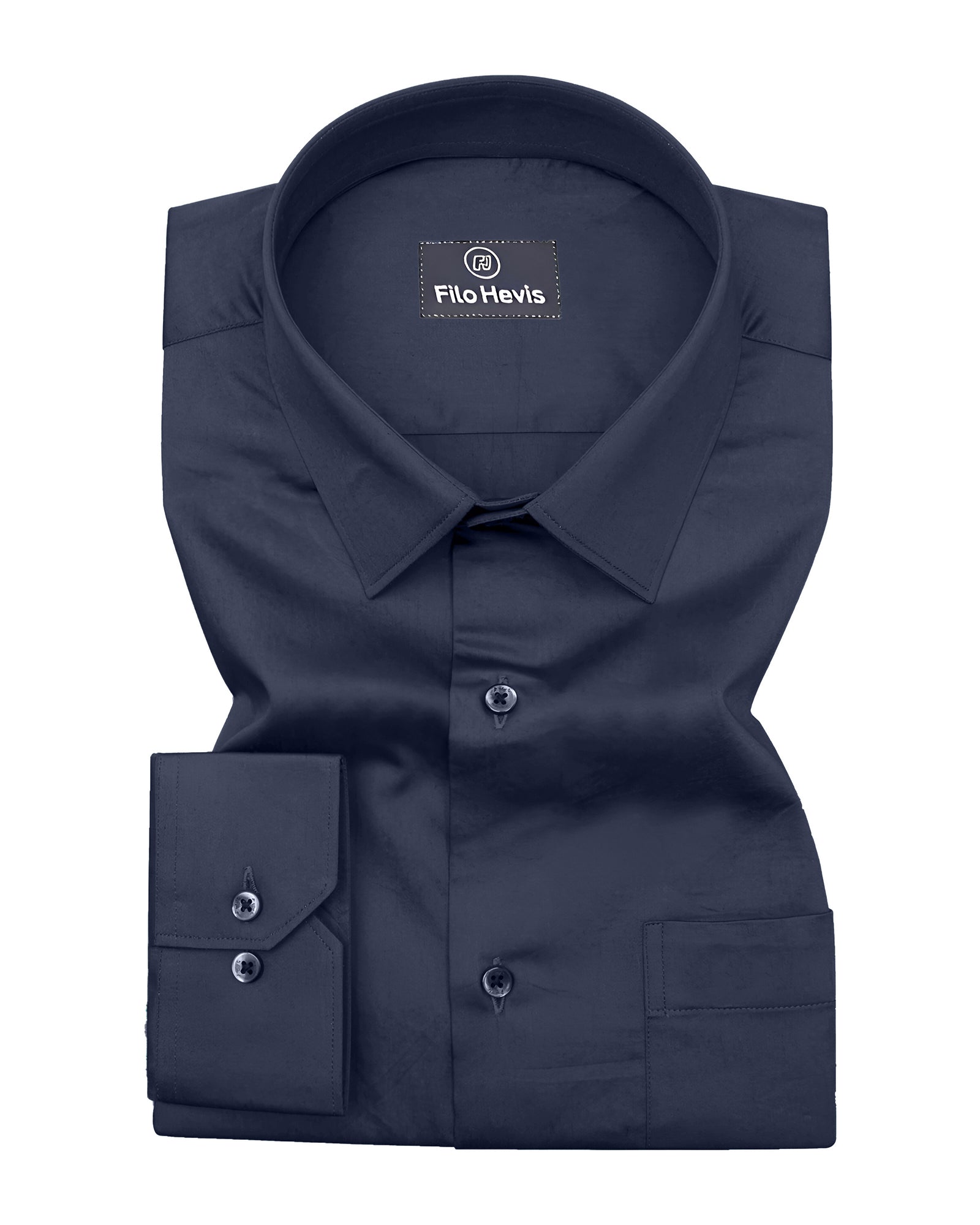 Single Pocket Formal Shirts - Navy Blue