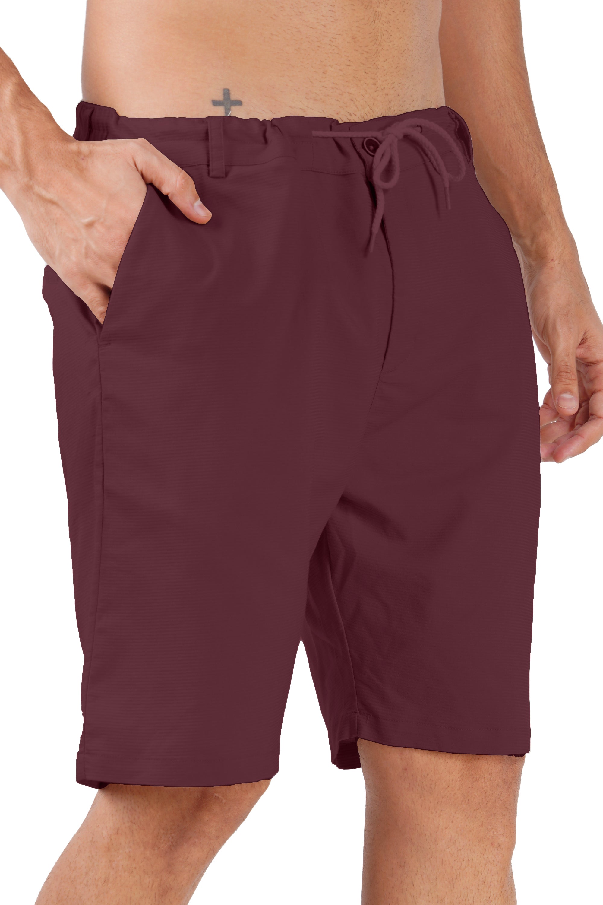 Cotton Dark Maroon Half Pant (Shorts)