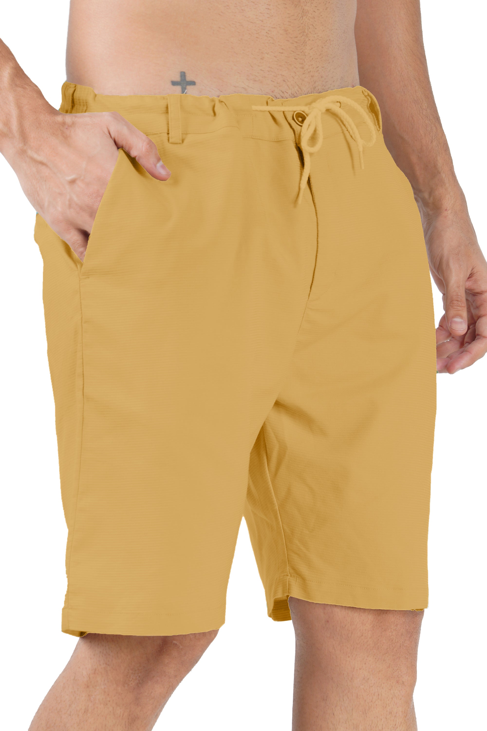 Cotton Yellow Half Pant (Shorts)