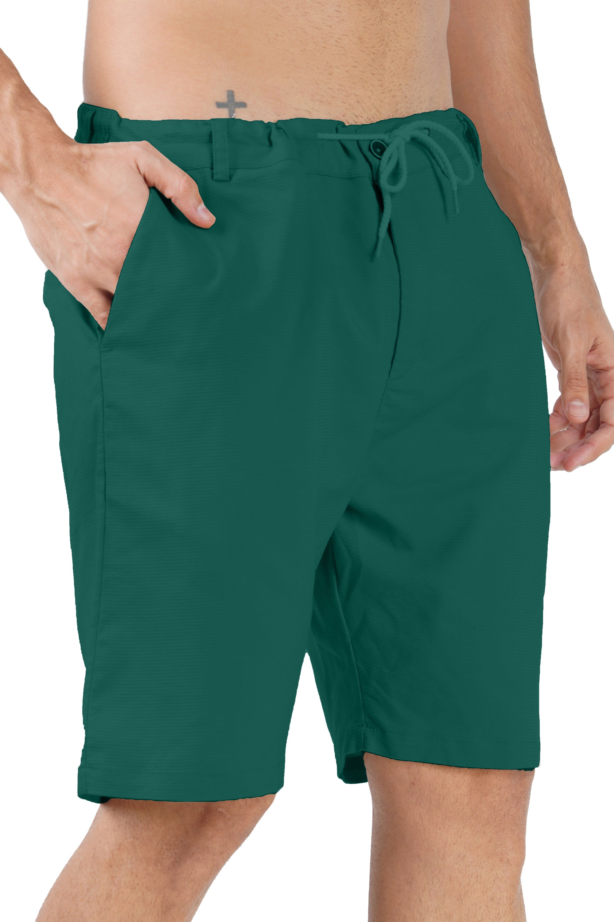 Cotton Teal Blue Half Pant (Shorts)