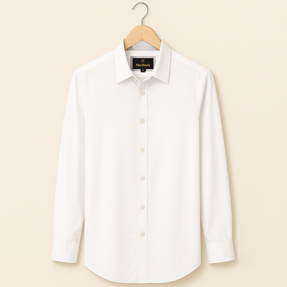 Formal Shirt for Men with Contrast Collar & Cuff | White My Store