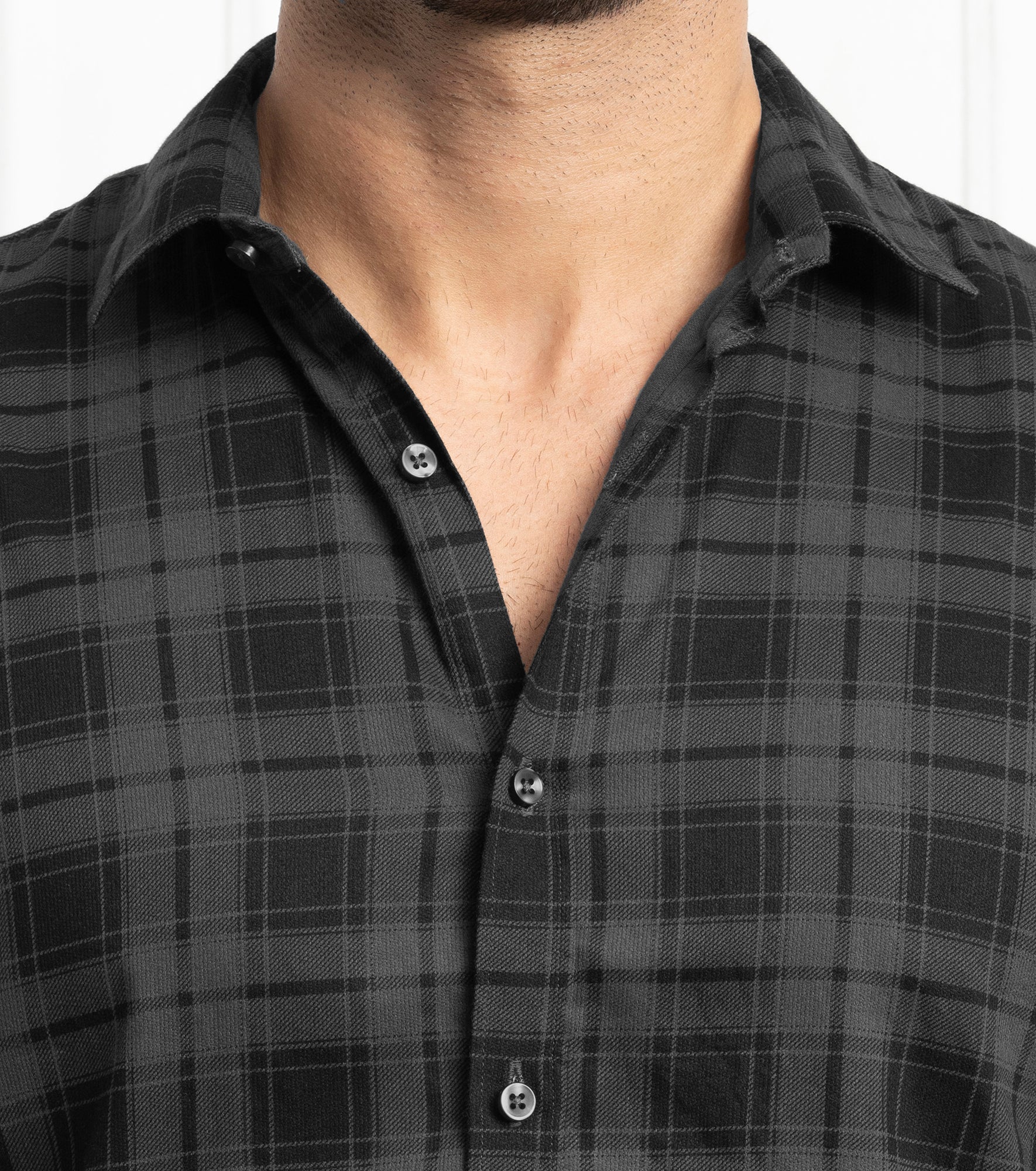 Dark Grey Check Shirt
