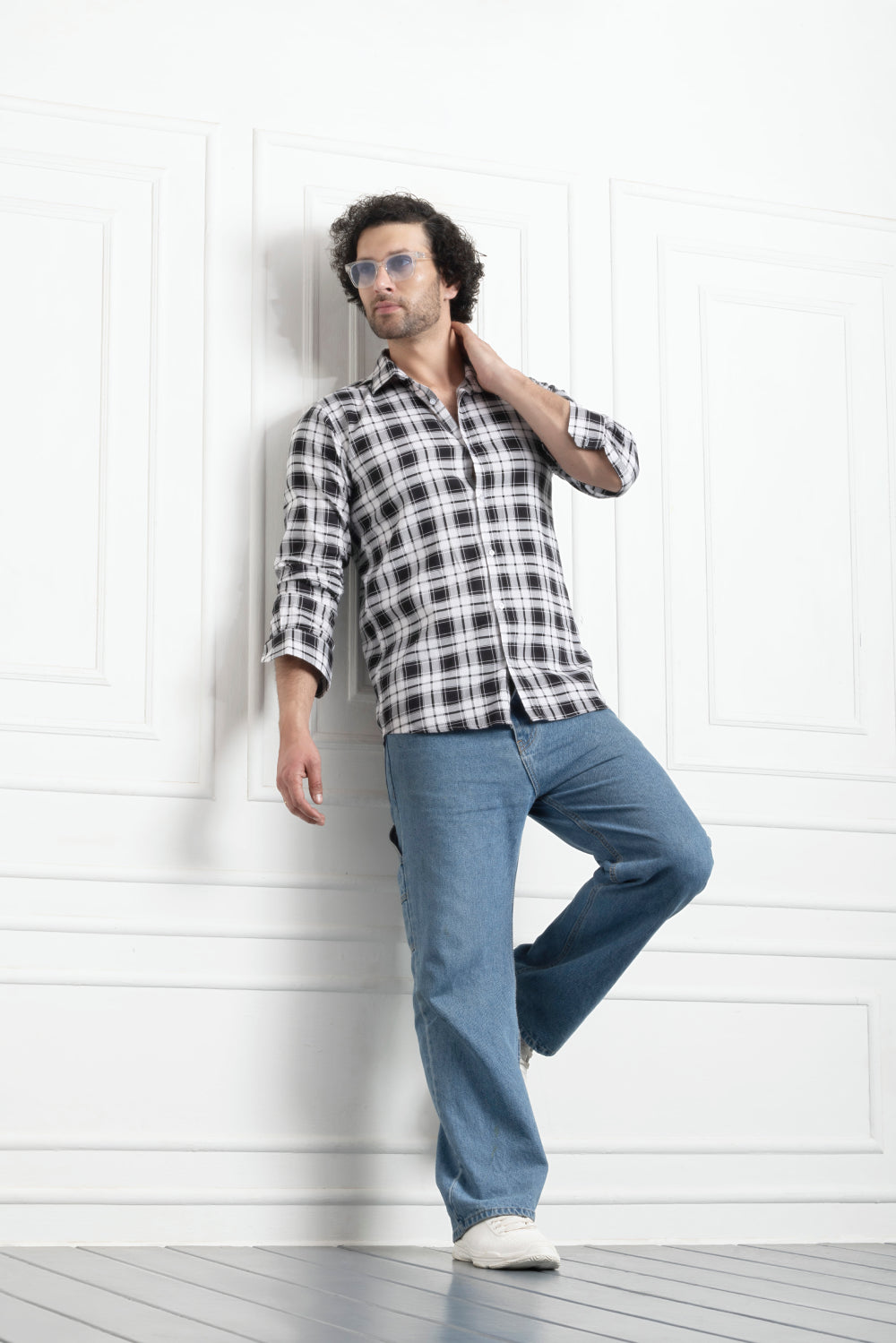 Black White Check Shirt
