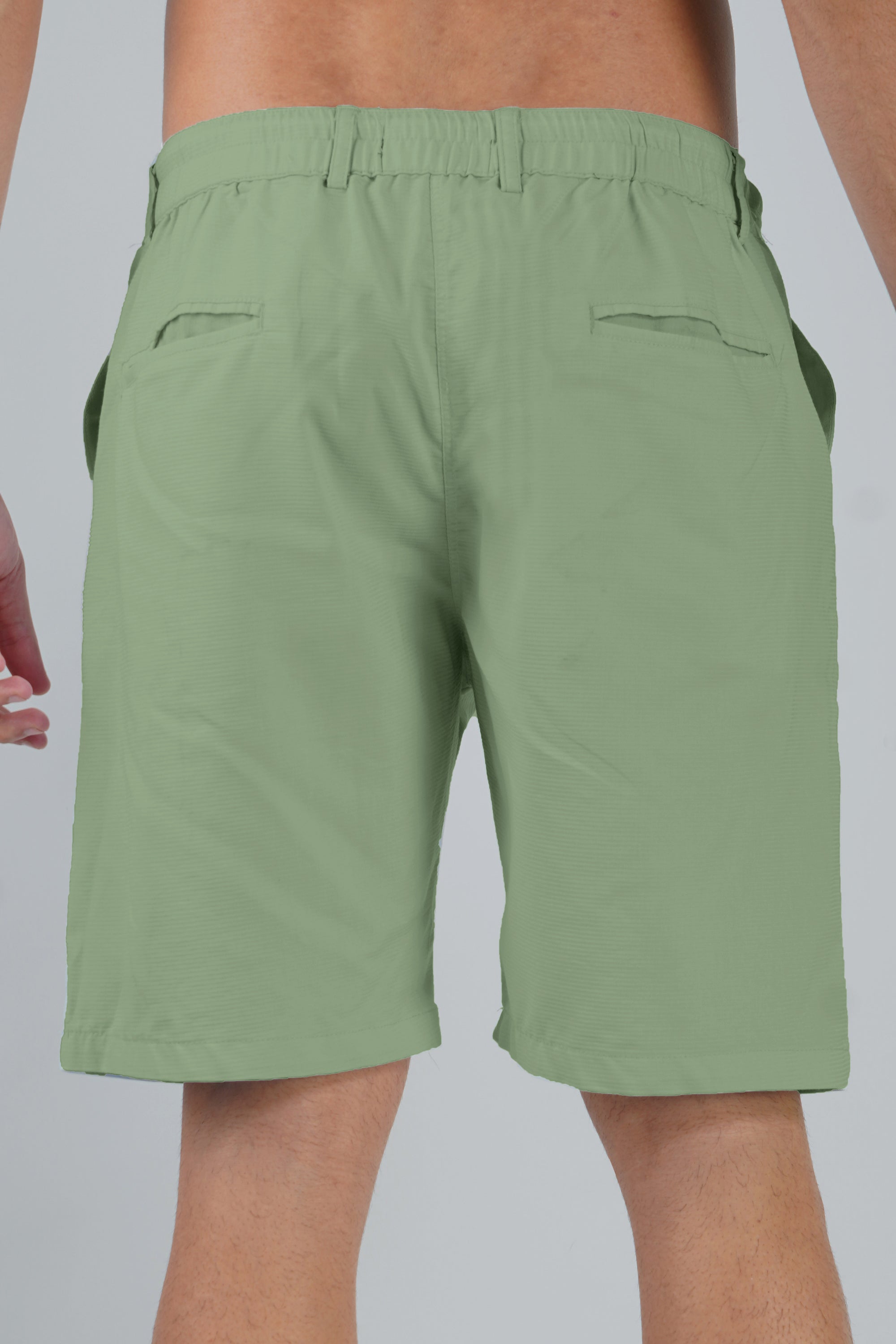 Cotton Pista Green Half Pant (Shorts)