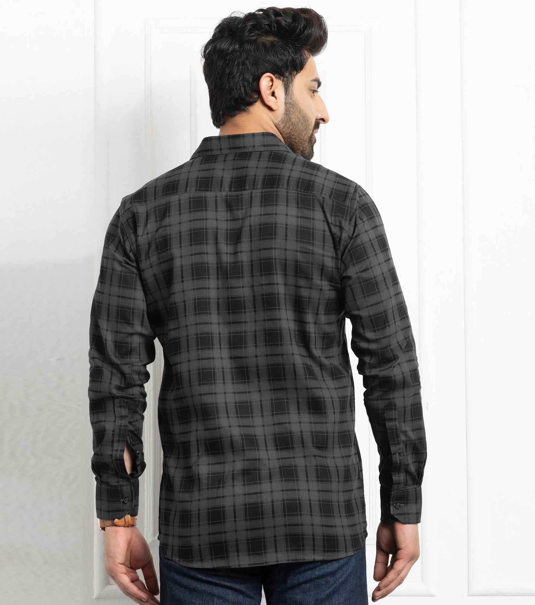 Dark Grey Check Shirt