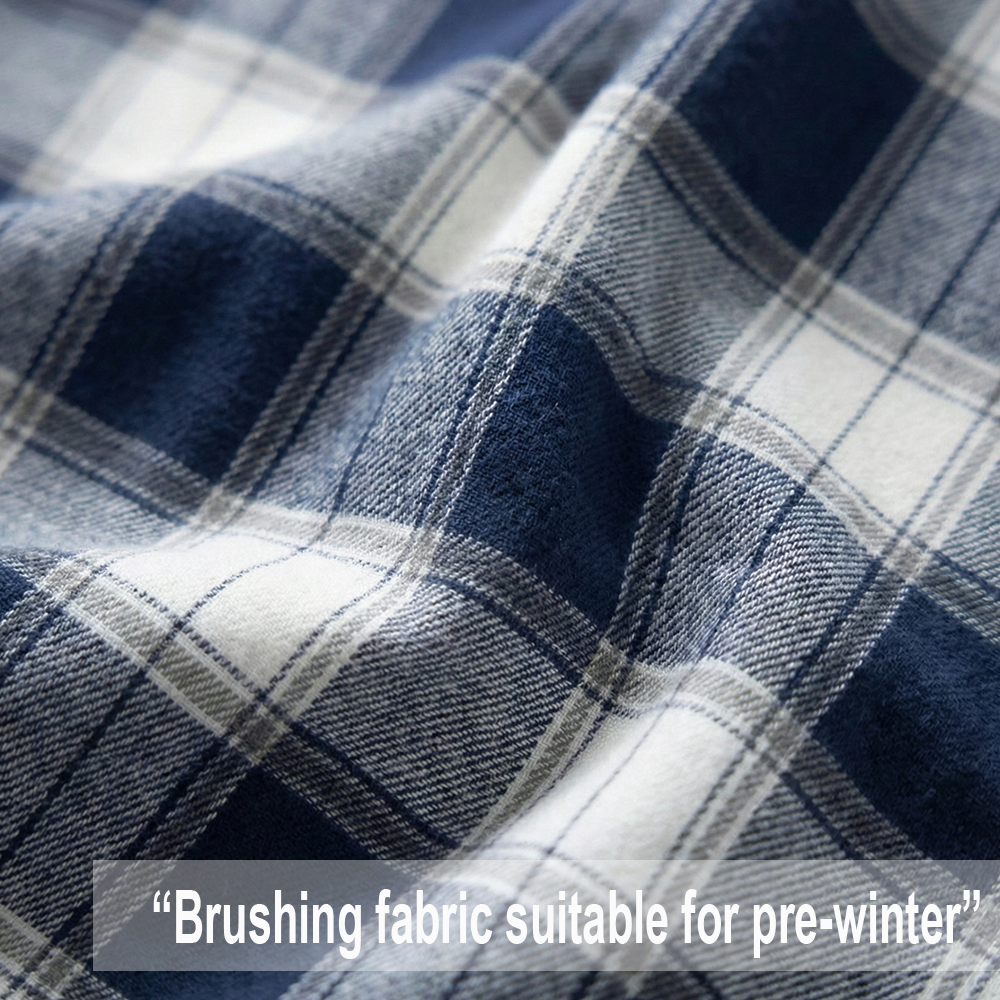 Men’s Navy Blue Winter Check Shirt | Full Sleeves My Store