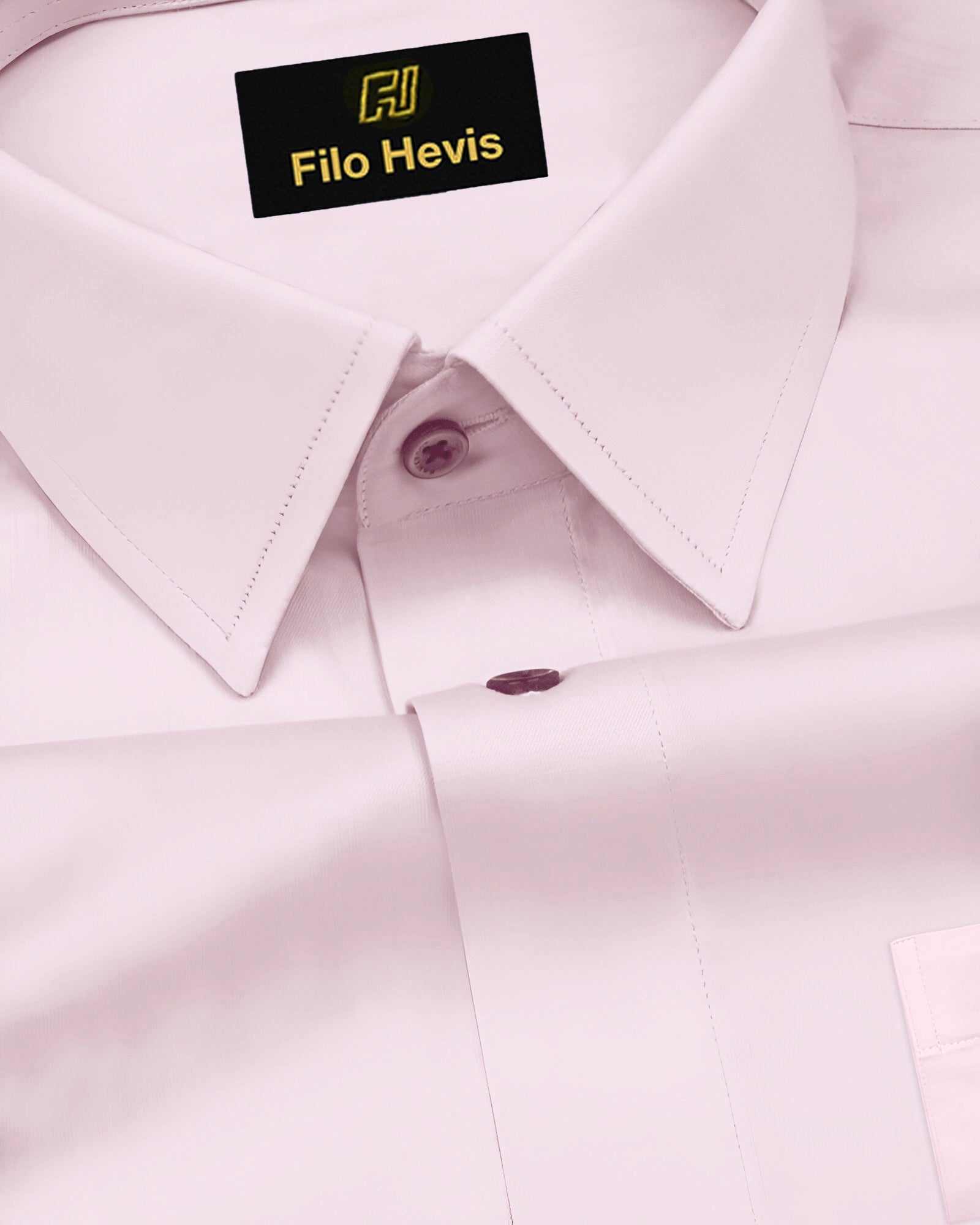 PLATINUM COTTON SATIN FORMAL SHIRT FOR MEN (Single Pocket)-Pink