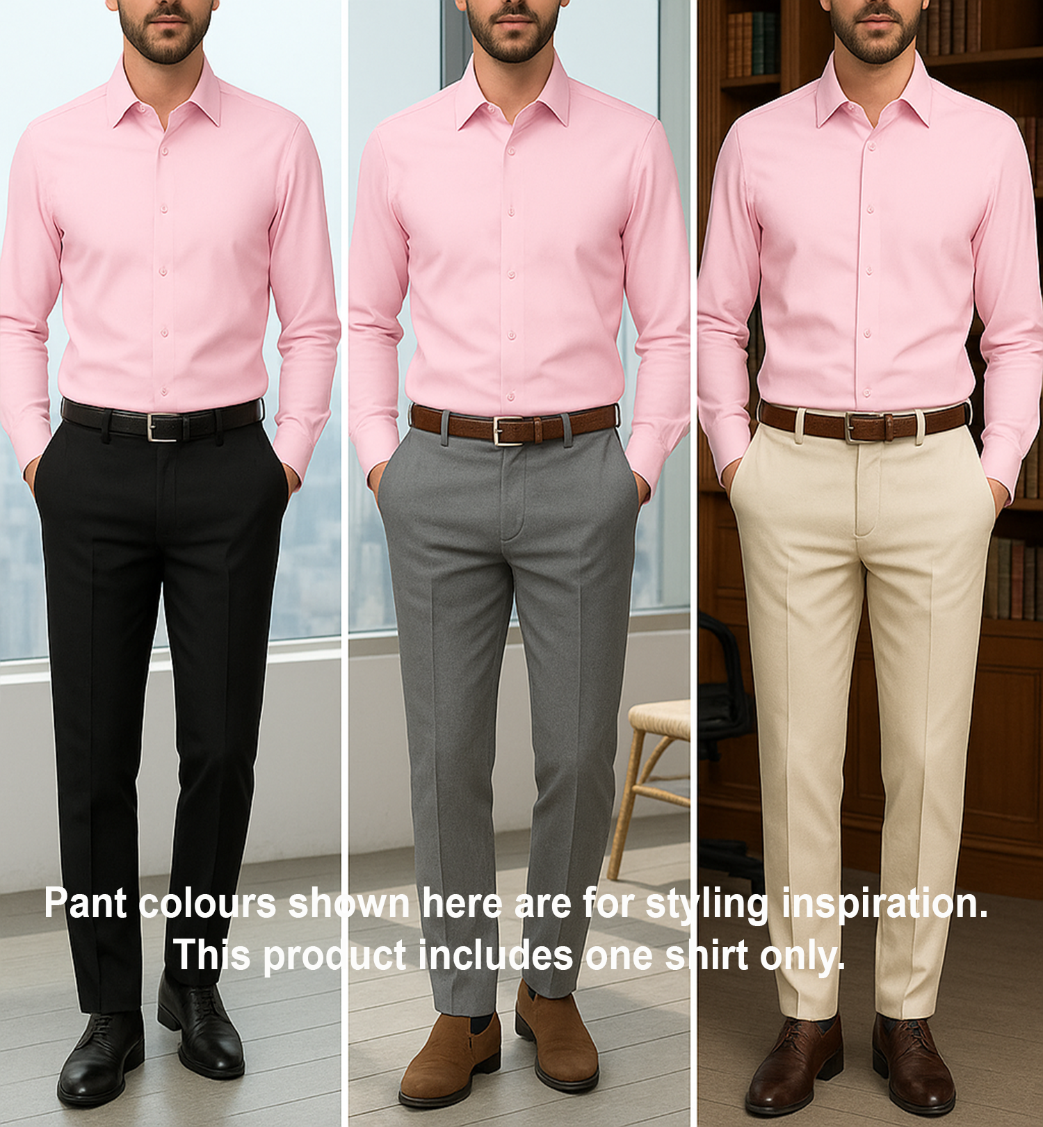 Men's Satin Lycra formal Full Sleeve Shirt Pink