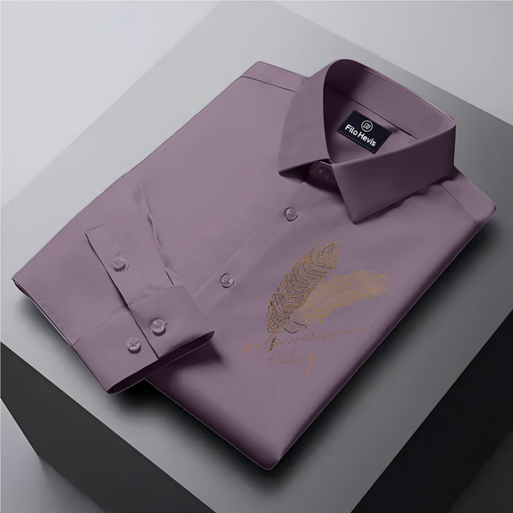 PARTY SHIRTS FOR MEN | PREMIUM SHIRTS | CLUB SHIRTS Feather Embroidery-Onion