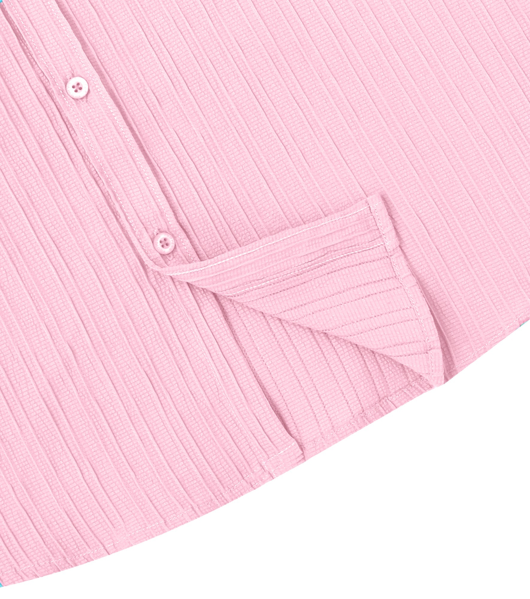 Men’s Textured Popcorn Half Sleeve Casual Shirt – Light Pink My Store