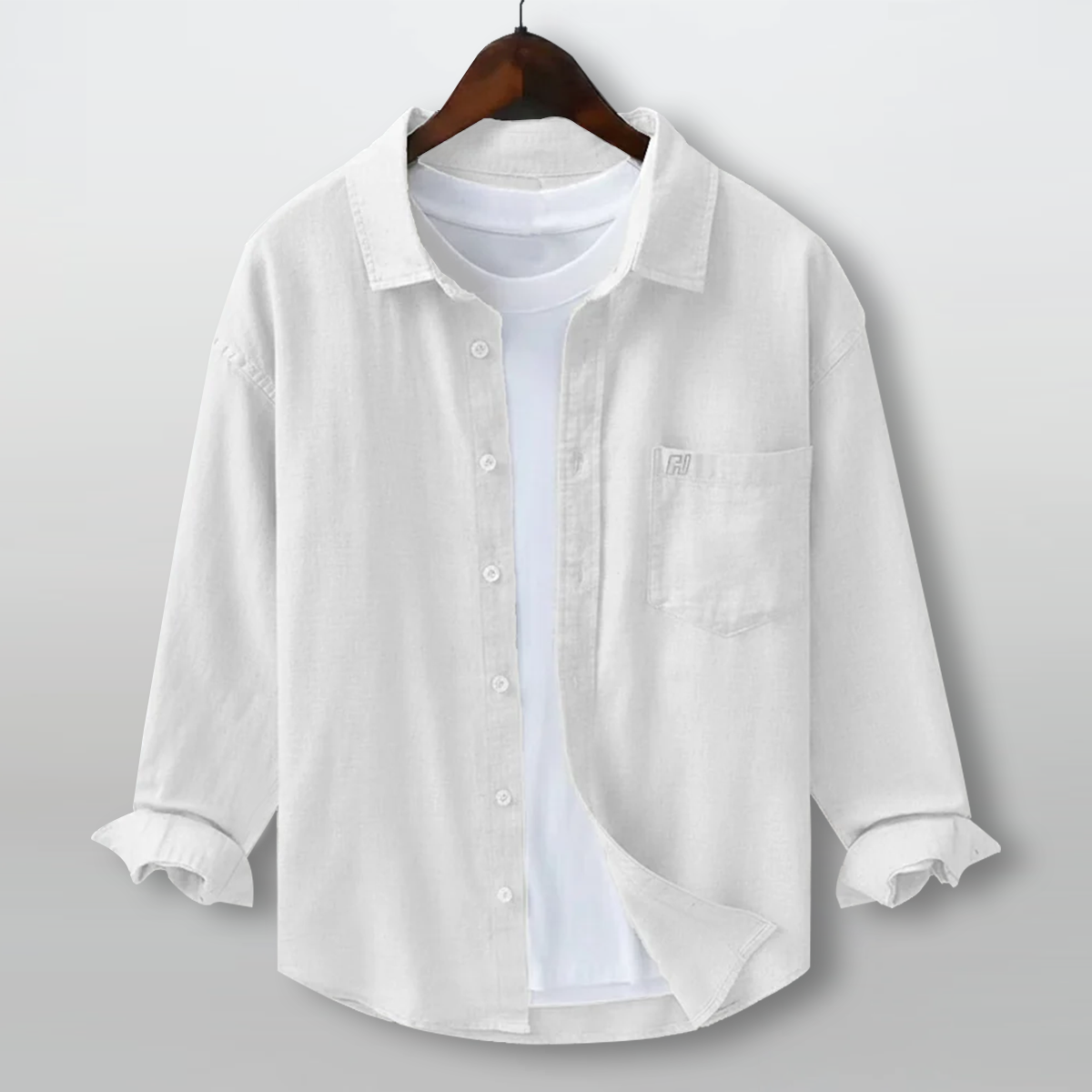 FINE LINEN SHIRTS FOR MEN (Full Sleeves)-White