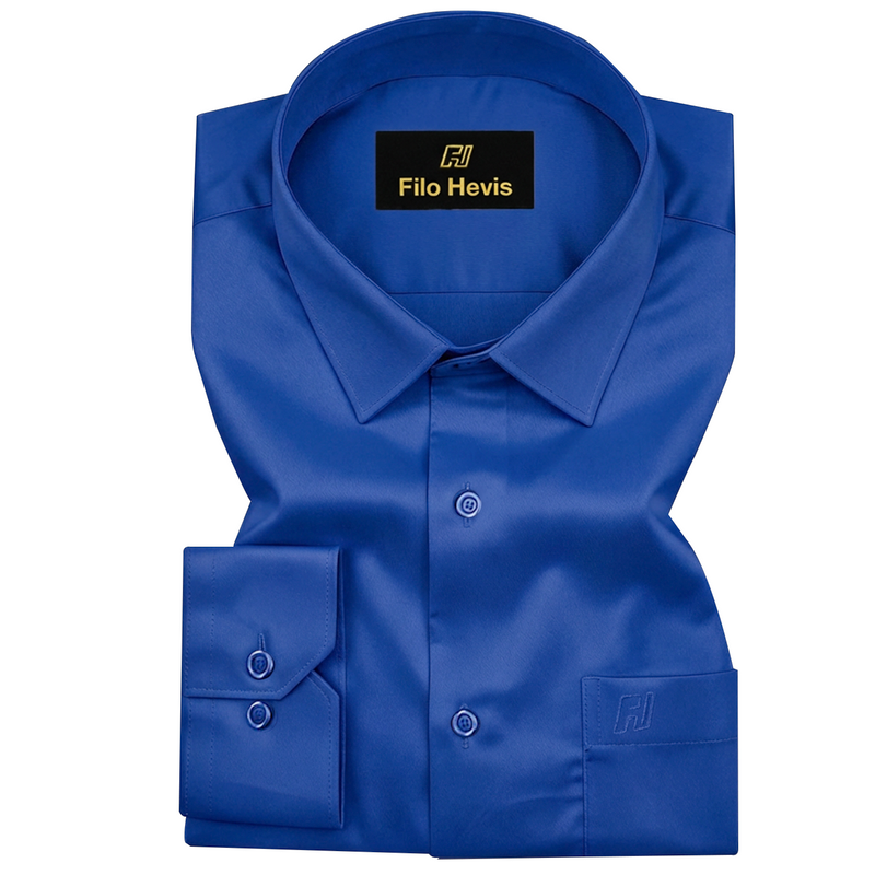 Platinum Cotton Satin Formal Shirt for Men - with Pocket