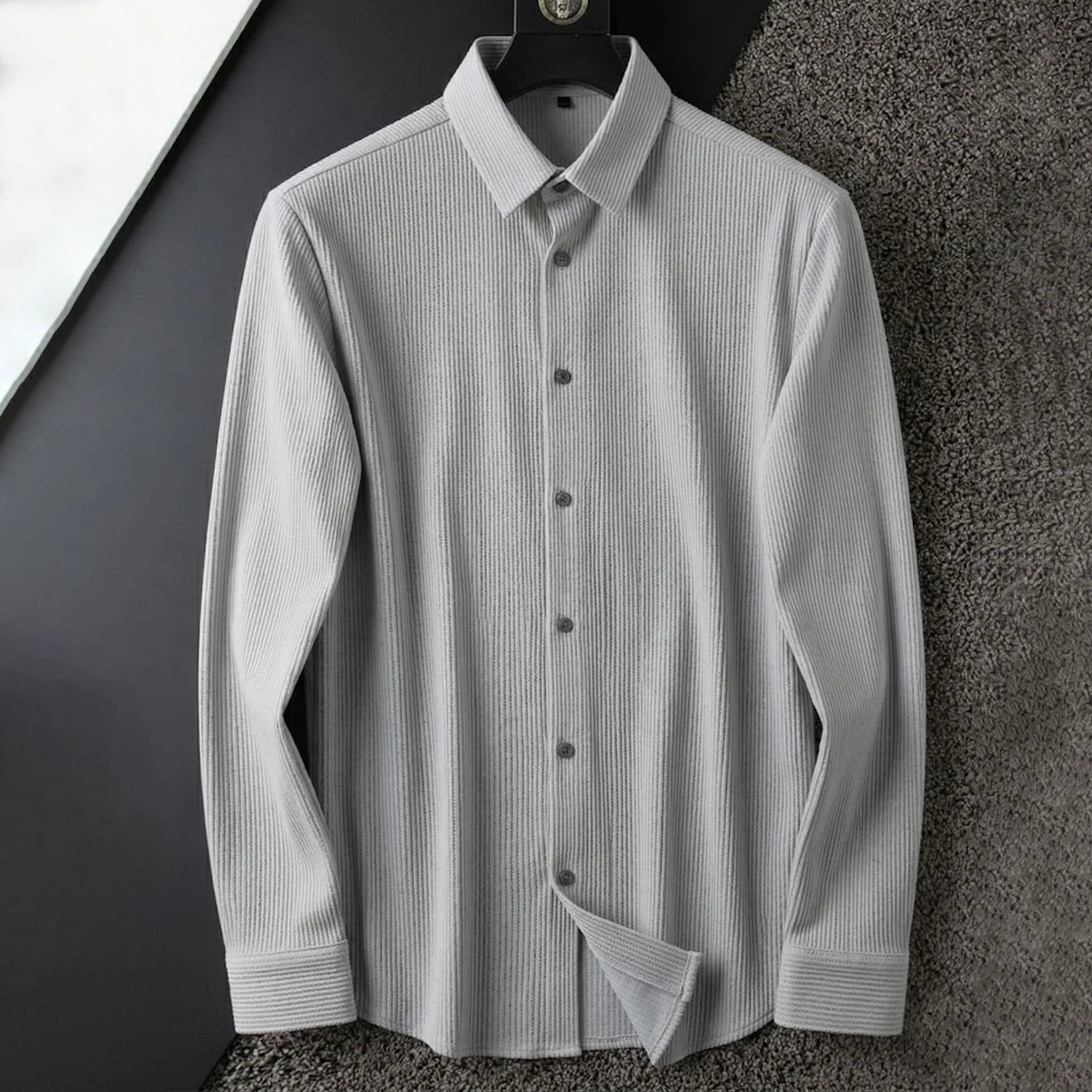 Self Cord Grey Shirts