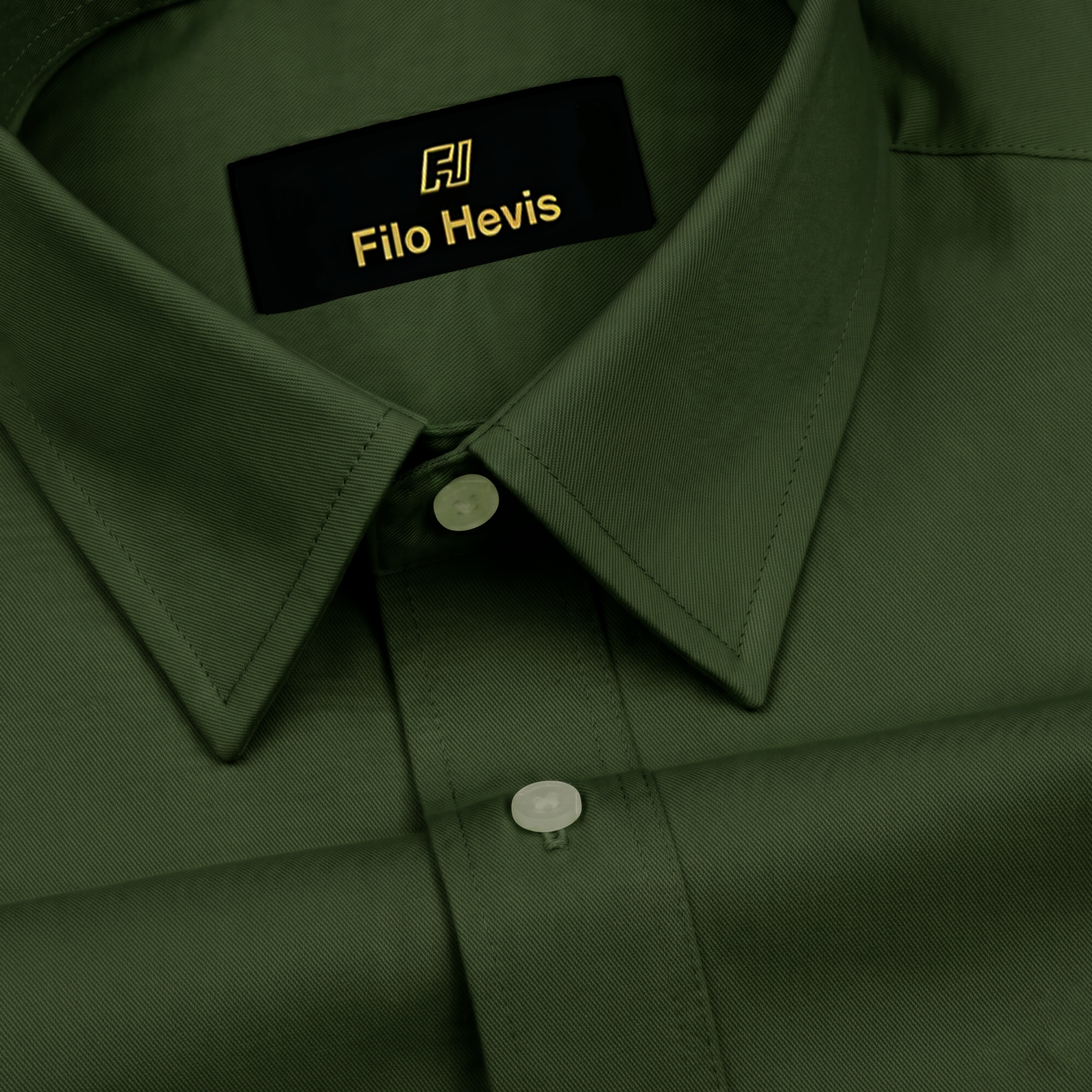 Men Mustang Lycra Soft Stretchable Shirt- Olive Green