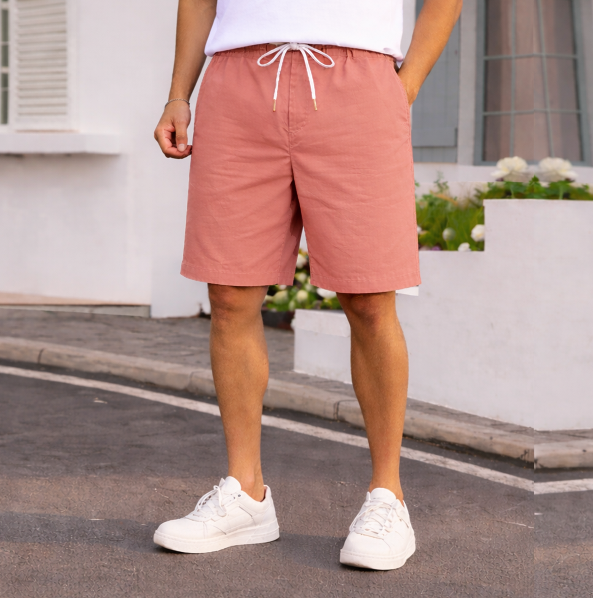 MENS COTTON SHORTS | EVERYDAY COMFORT HALF PANTS | Orange Filo Hevis