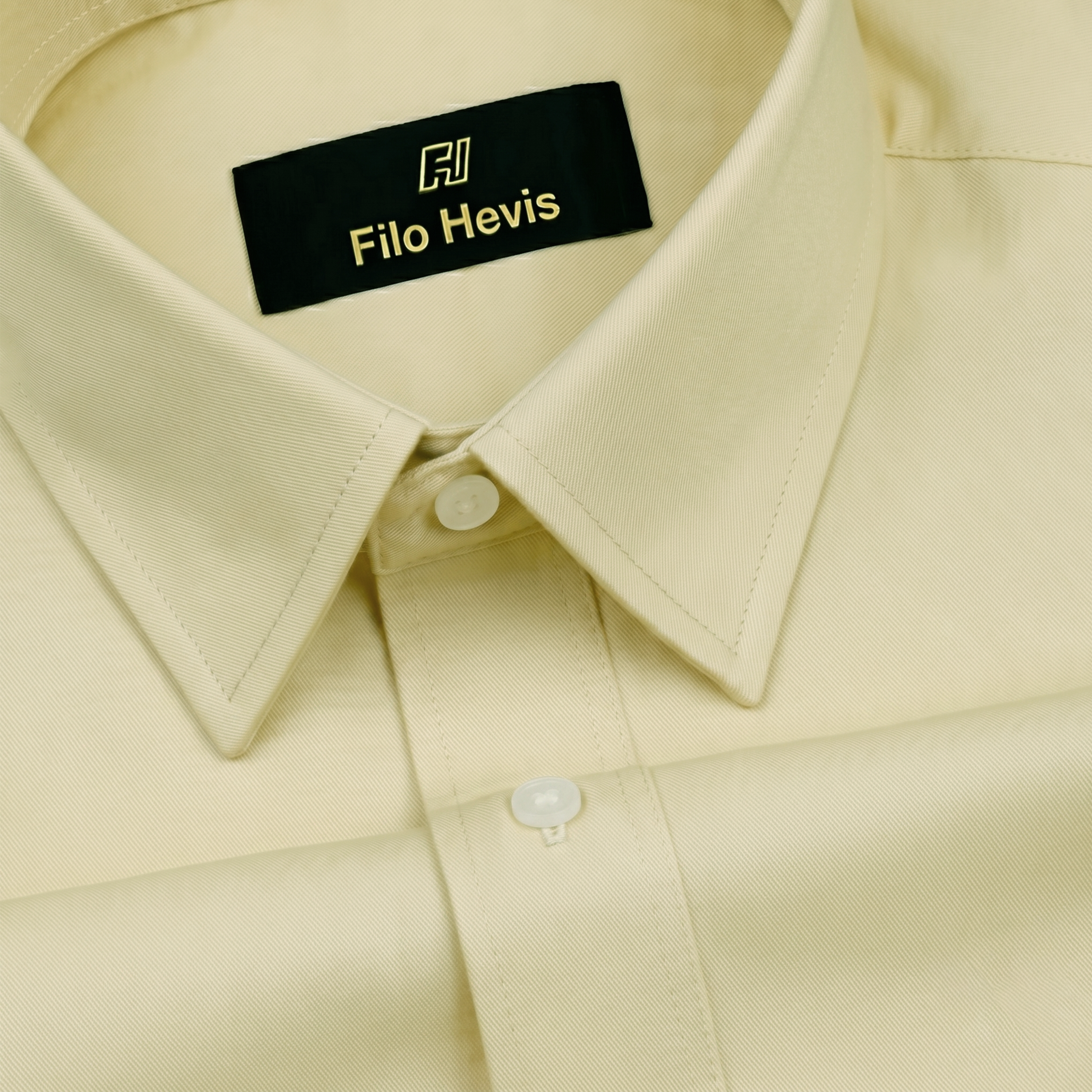 Men Mustang Lycra Soft Stretchable Shirt- Cream Yellow