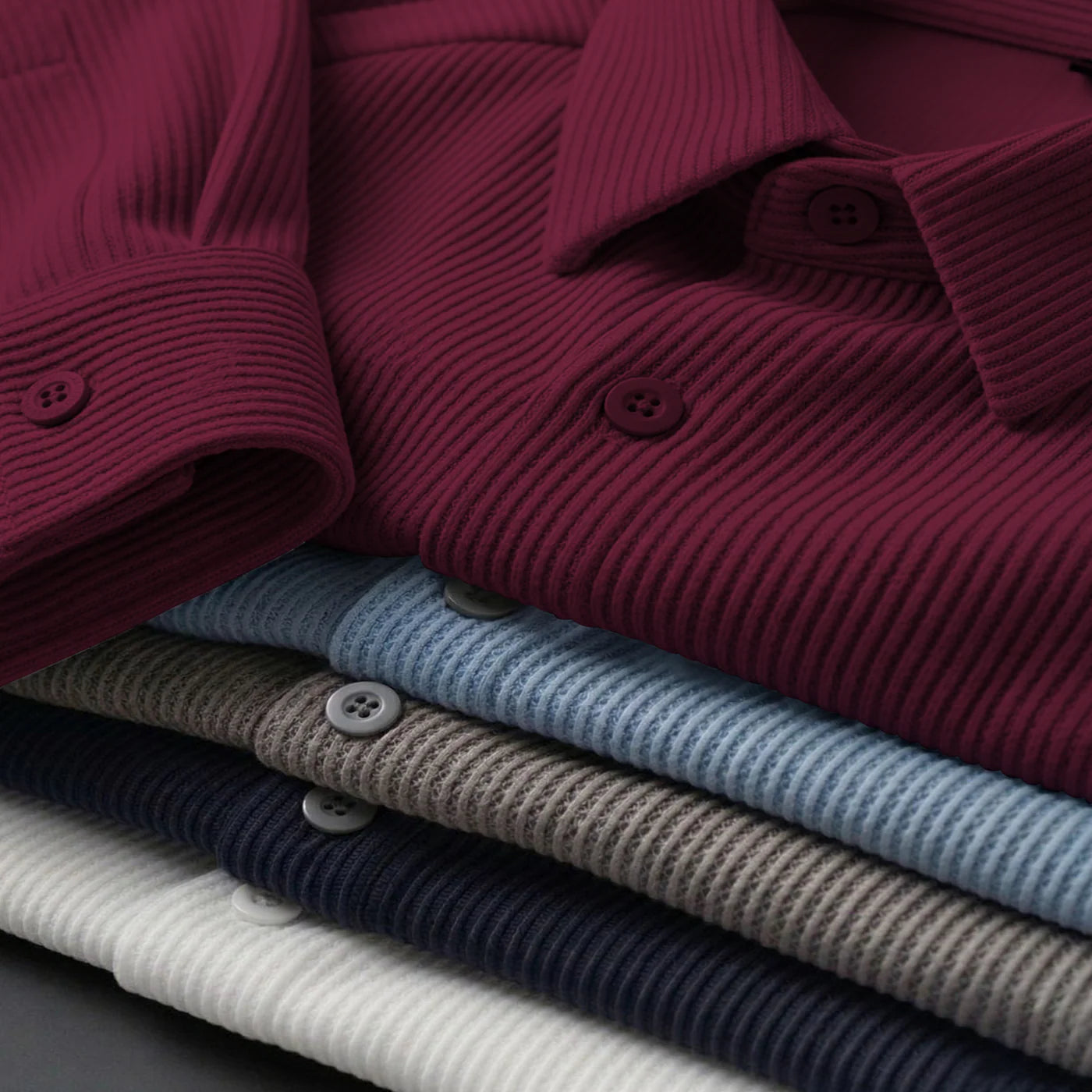 Self Cord Casual Shirt for Men