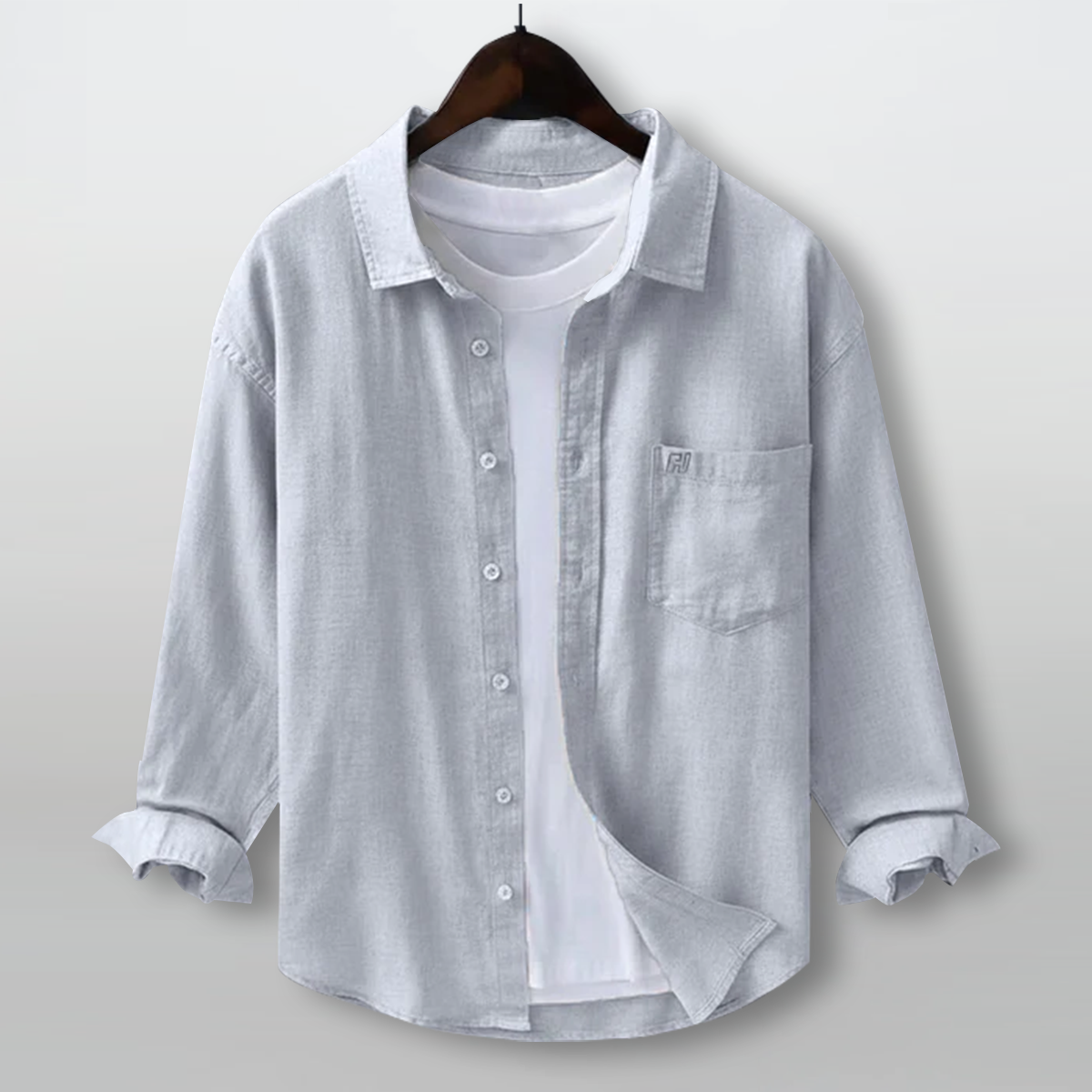 FINE LINEN SHIRTS FOR MEN (Full Sleeves)-Grey